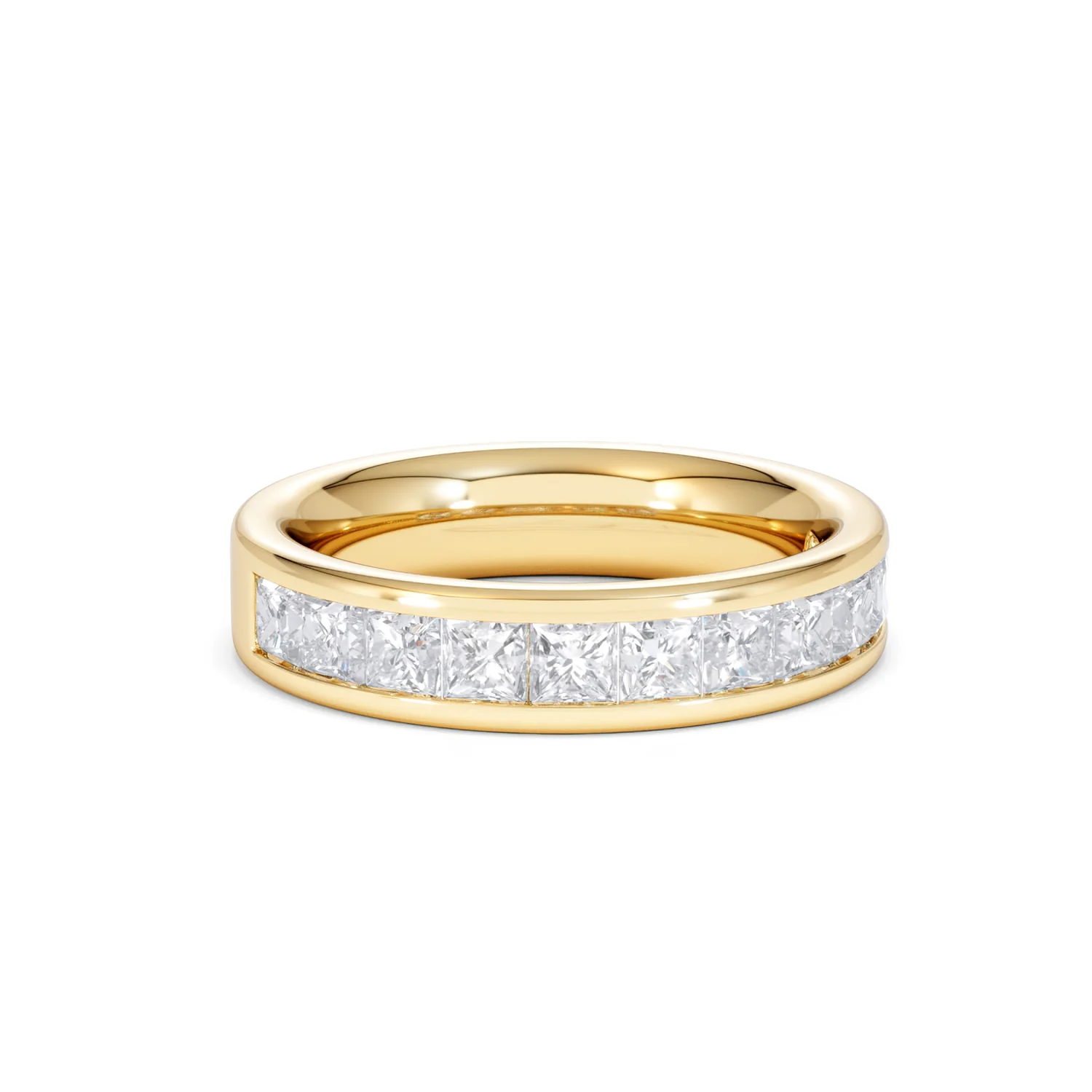Eterna Lab Diamond Princess Cut Half Eternity Ring 1.50ct F/VS in 9K Gold - Image 14
