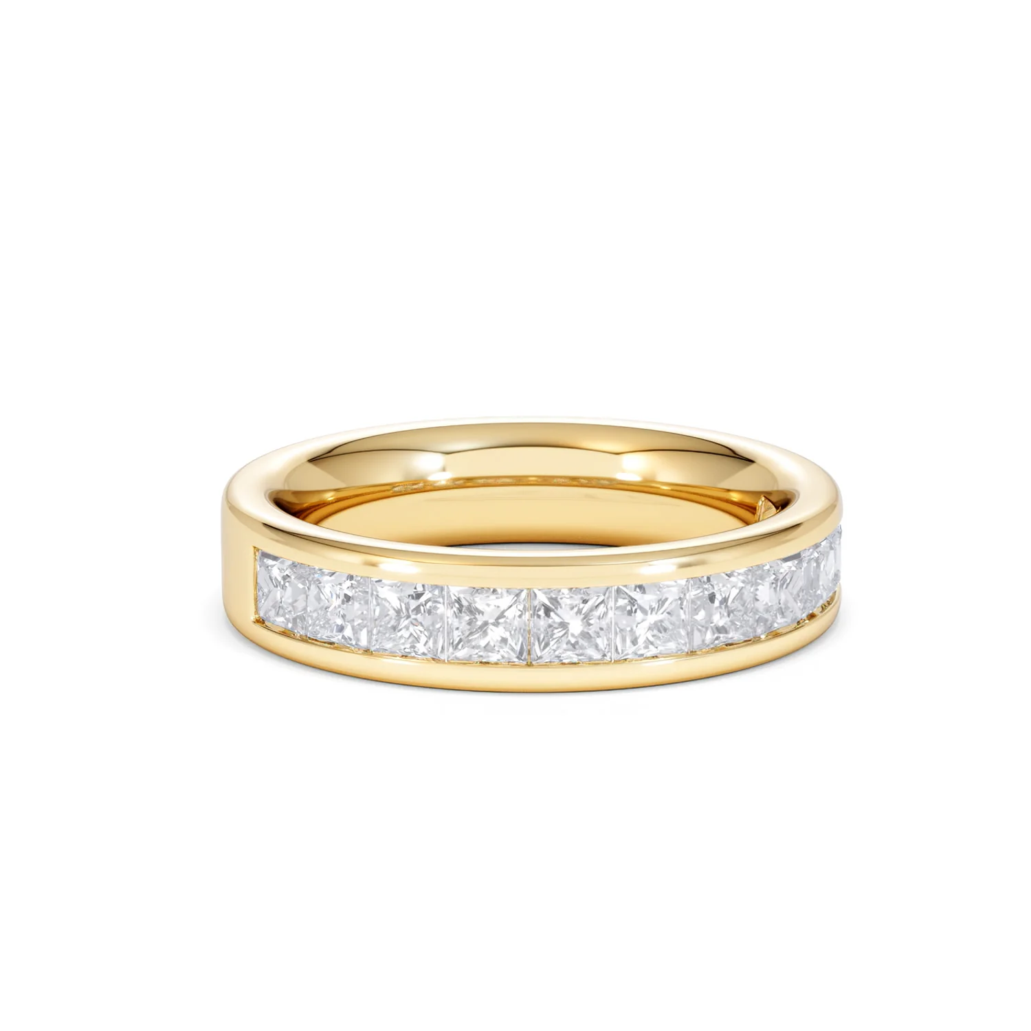 Eterna Lab Diamond Princess Cut Half Eternity Ring 1.50ct F/VS in 9K Gold - Image 15