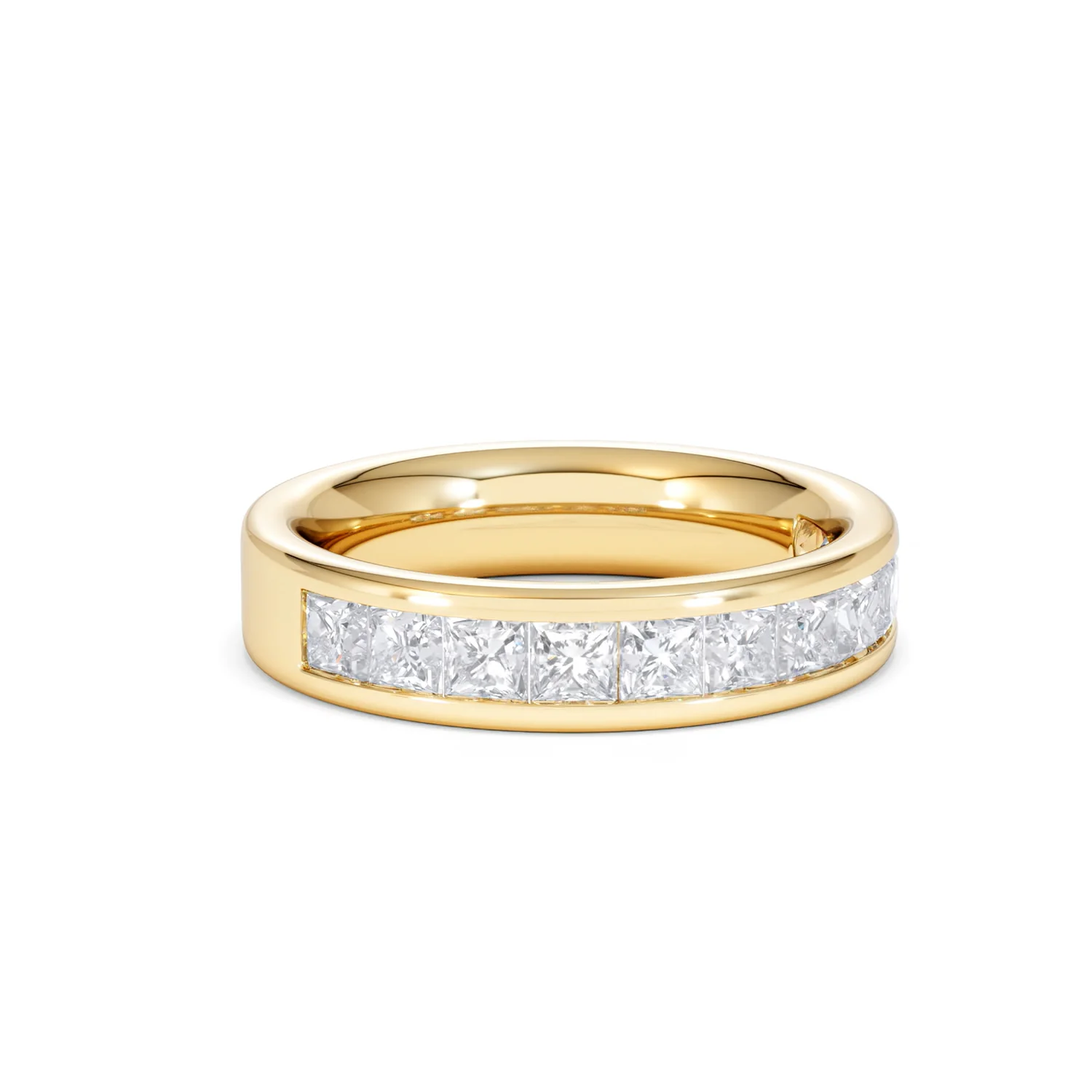 Eterna Lab Diamond Princess Cut Half Eternity Ring 1.50ct F/VS in 9K Gold - Image 17