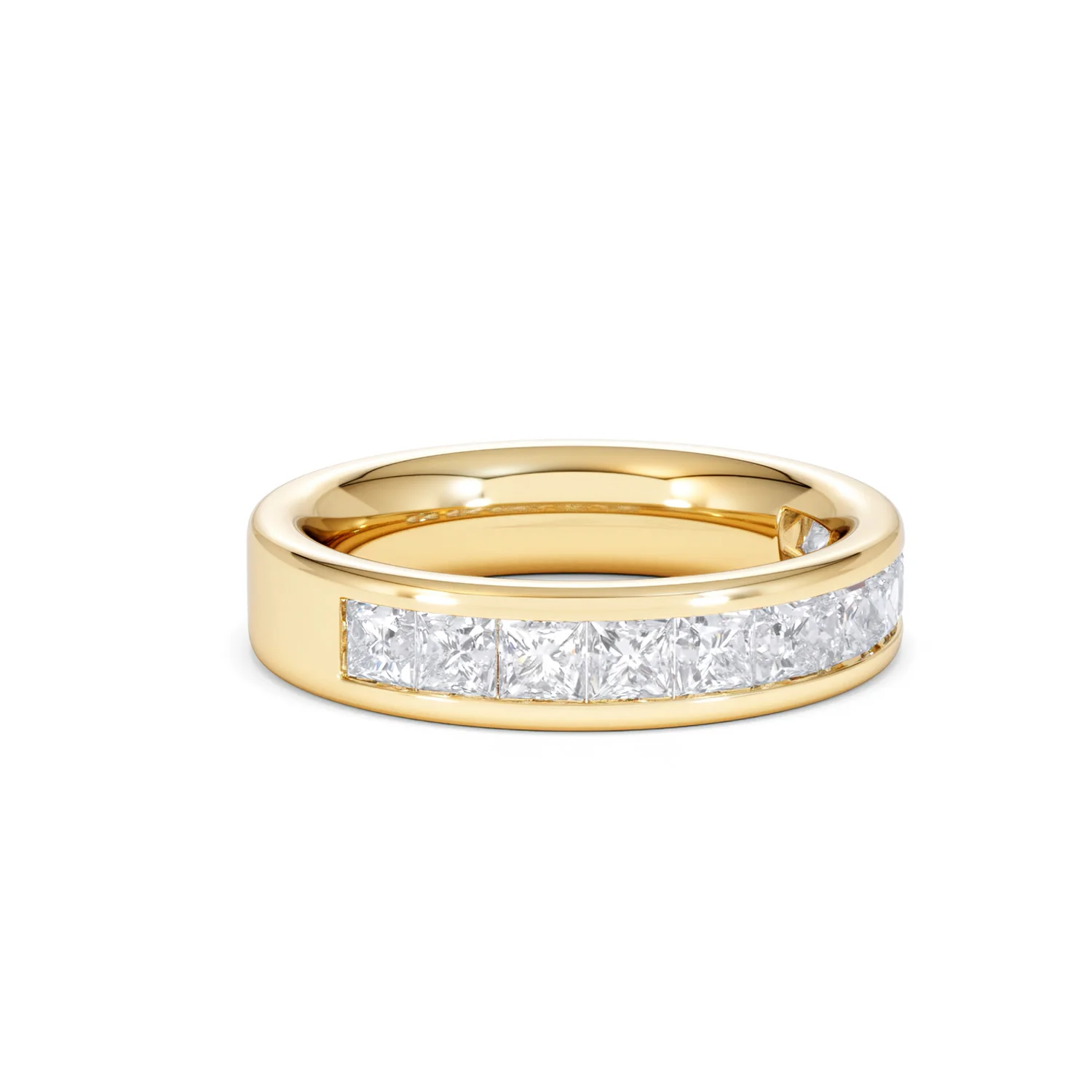 Eterna Lab Diamond Princess Cut Half Eternity Ring 1.50ct F/VS in 9K Gold - Image 19