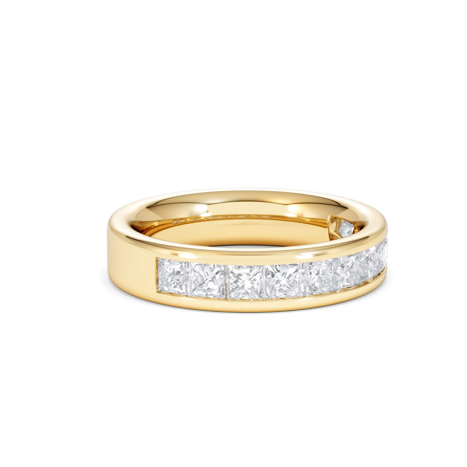 Eterna Lab Diamond Princess Cut Half Eternity Ring 1.50ct F/VS in 9K Gold - Image 20