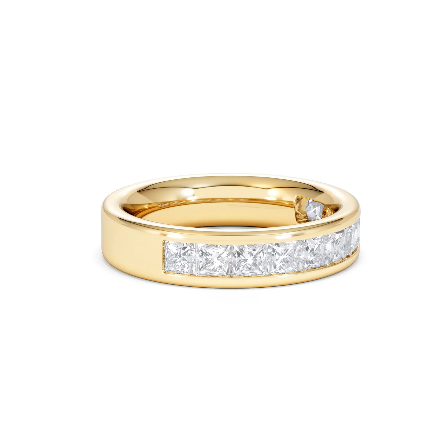 Eterna Lab Diamond Princess Cut Half Eternity Ring 1.50ct F/VS in 9K Gold - Image 22