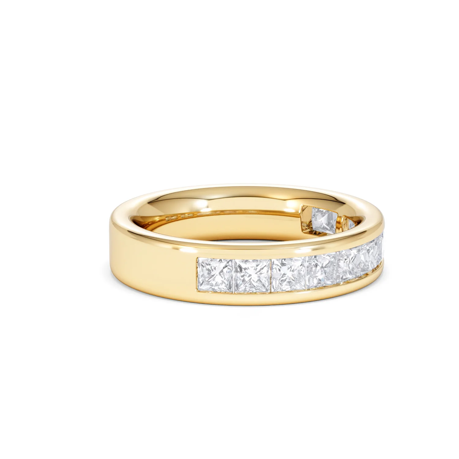 Eterna Lab Diamond Princess Cut Half Eternity Ring 1.50ct F/VS in 9K Gold - Image 24