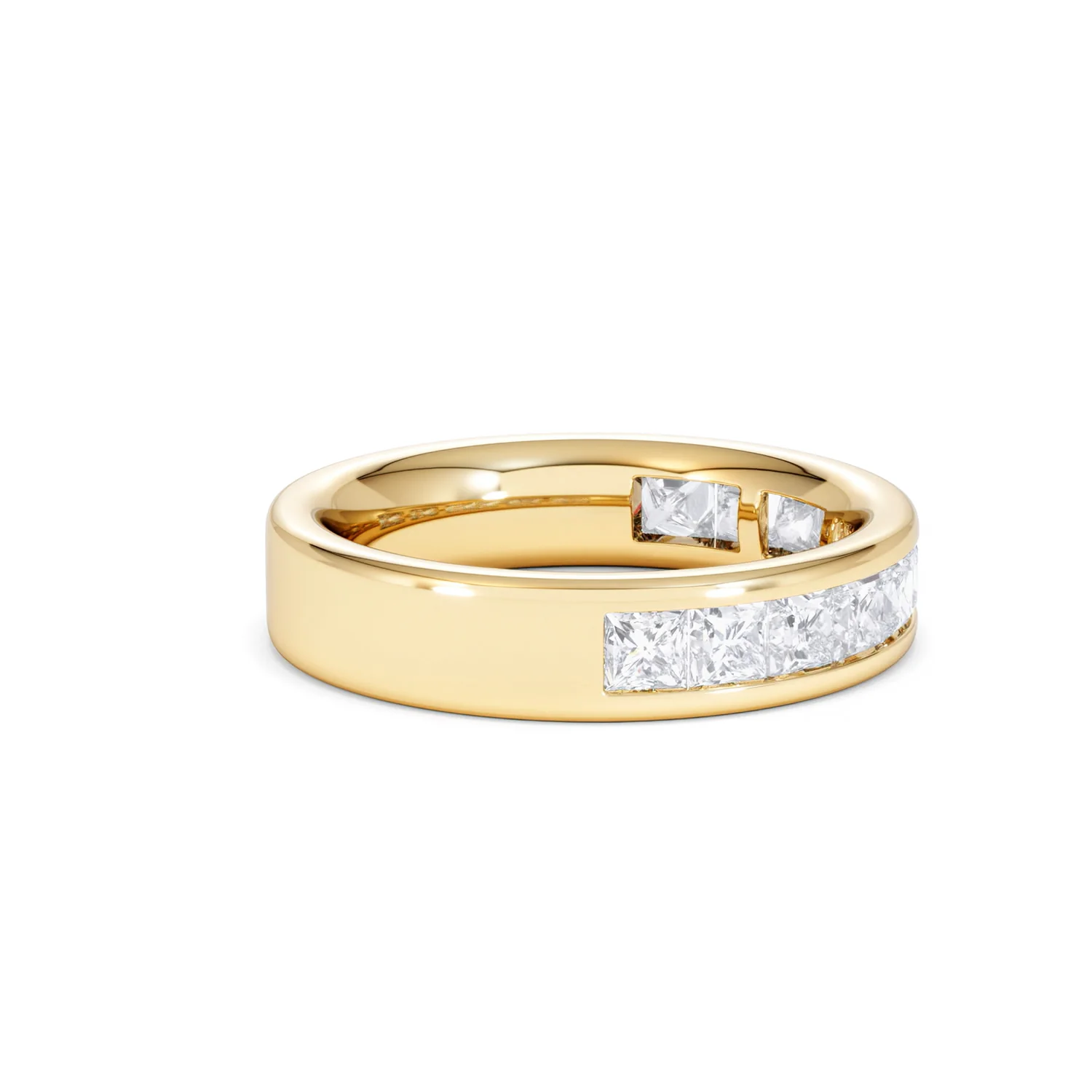 Eterna Lab Diamond Princess Cut Half Eternity Ring 1.50ct F/VS in 9K Gold - Image 29