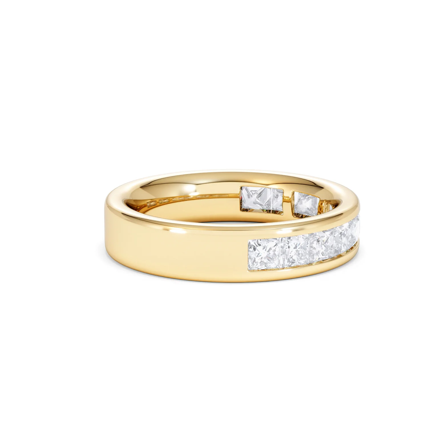 Eterna Lab Diamond Princess Cut Half Eternity Ring 1.50ct F/VS in 9K Gold - Image 30
