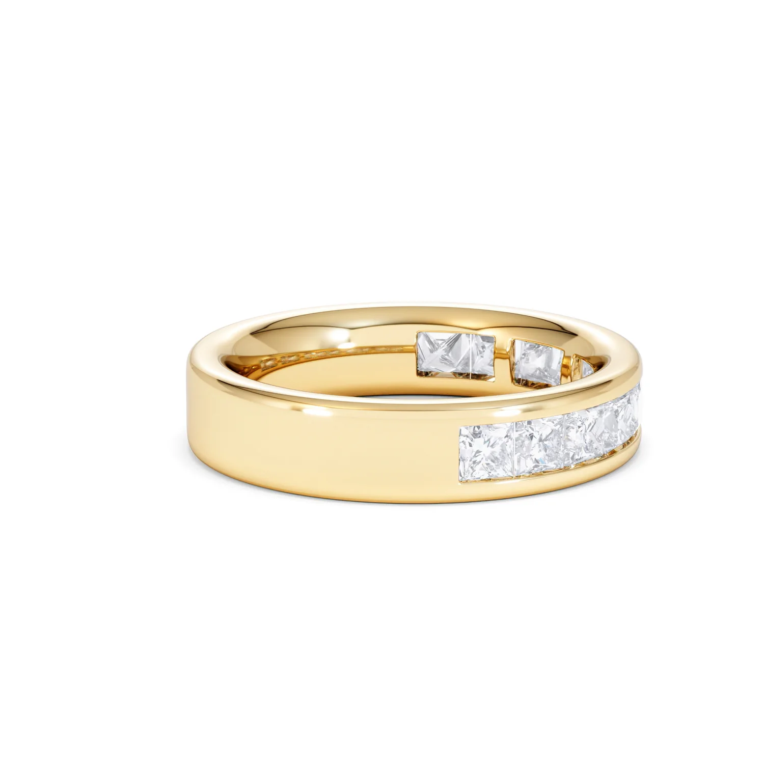 Eterna Lab Diamond Princess Cut Half Eternity Ring 1.50ct F/VS in 9K Gold - Image 31