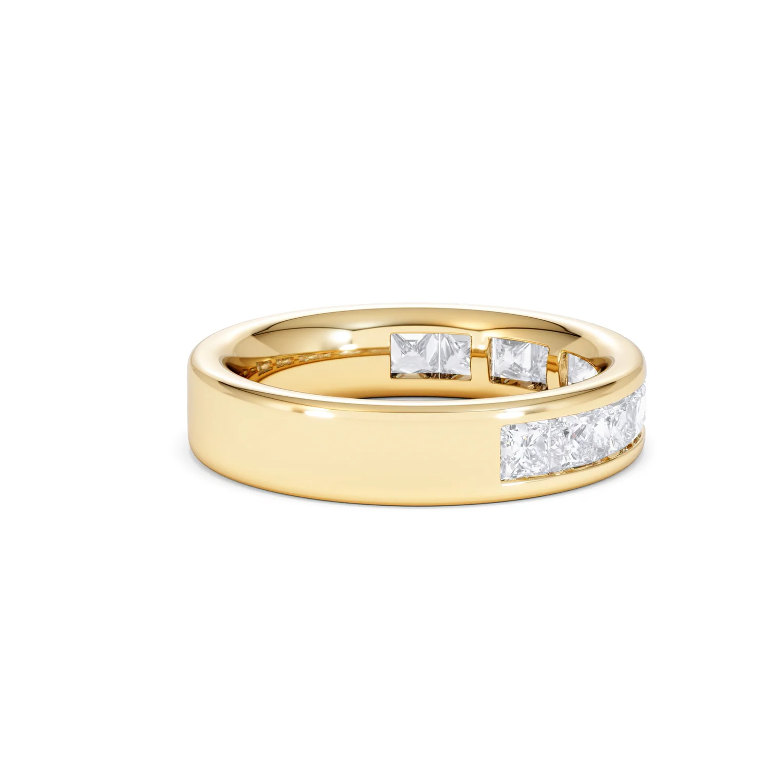 Eterna Lab Diamond Princess Cut Half Eternity Ring 1.50ct F/VS in 9K Gold - Image 33
