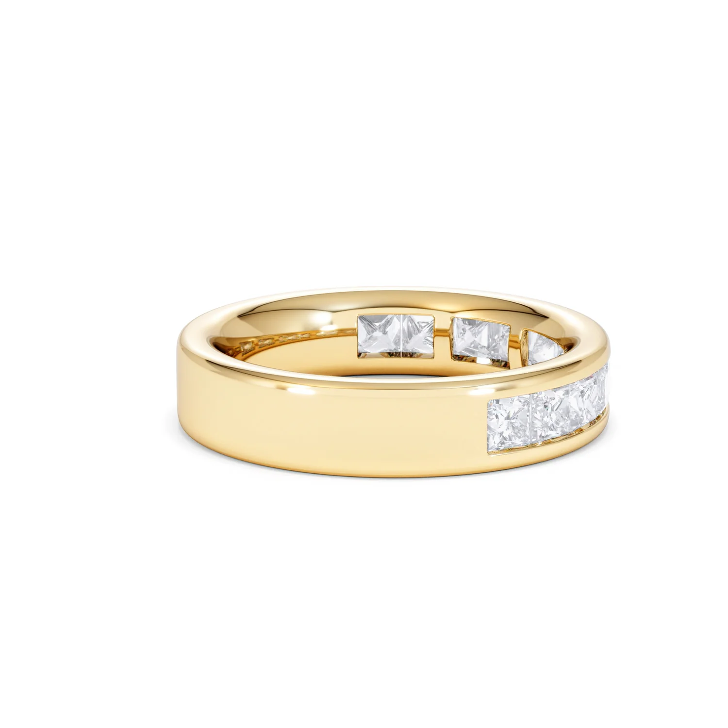Eterna Lab Diamond Princess Cut Half Eternity Ring 1.50ct F/VS in 9K Gold - Image 34
