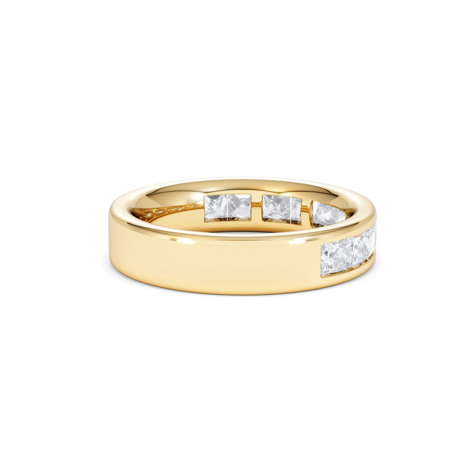 Eterna Lab Diamond Princess Cut Half Eternity Ring 1.50ct F/VS in 9K Gold - Image 36