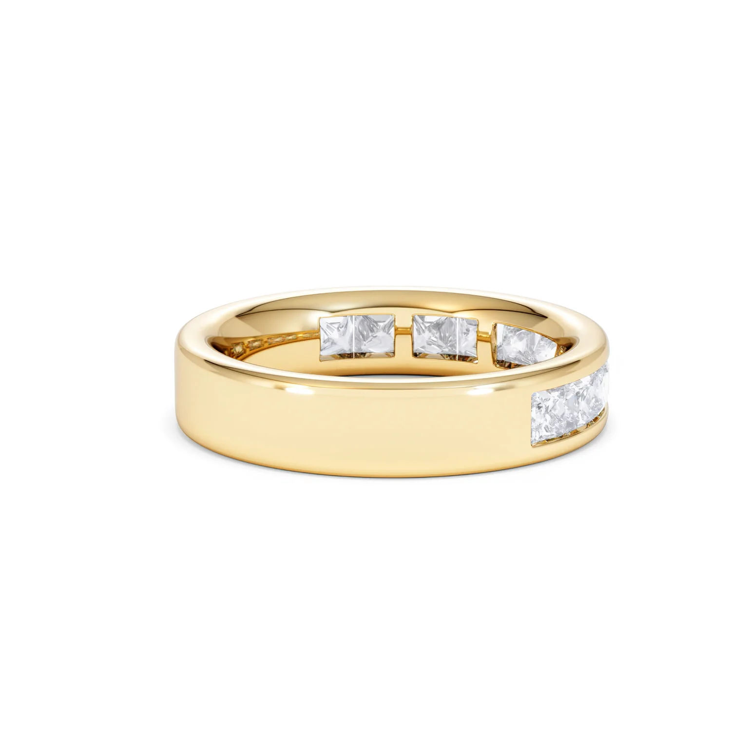 Eterna Lab Diamond Princess Cut Half Eternity Ring 1.50ct F/VS in 9K Gold - Image 37