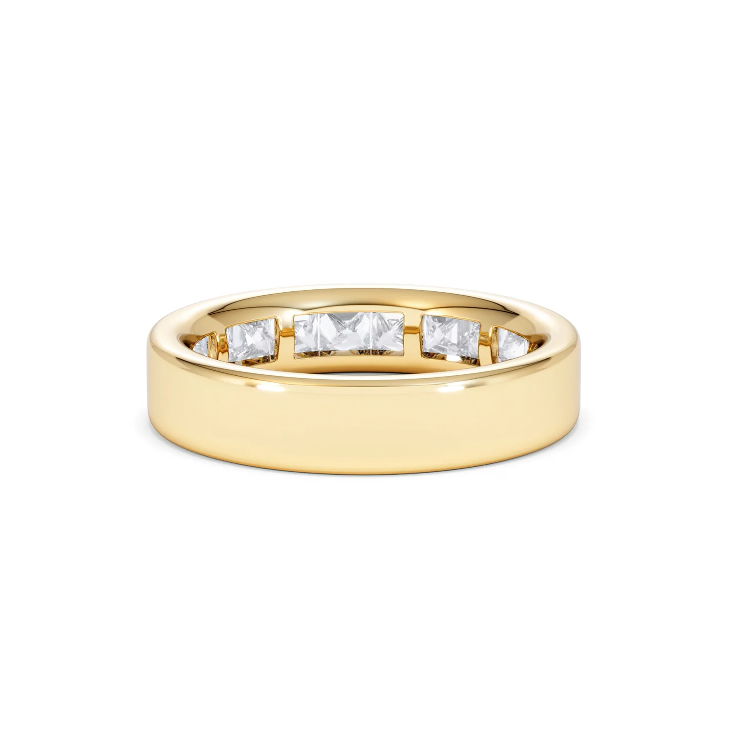 Eterna Lab Diamond Princess Cut Half Eternity Ring 1.50ct F/VS in 9K Gold - Image 51