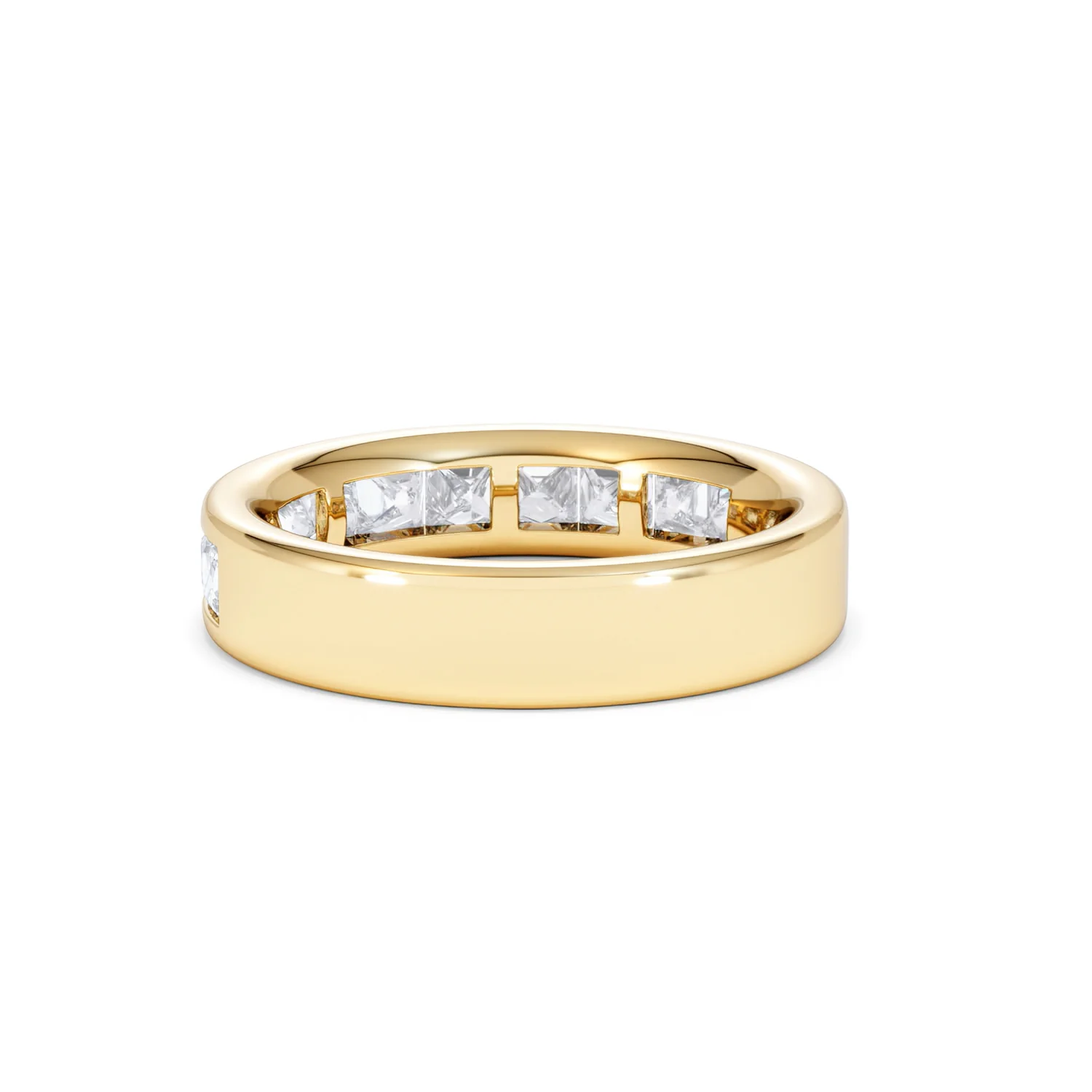 Eterna Lab Diamond Princess Cut Half Eternity Ring 1.50ct F/VS in 9K Gold - Image 56