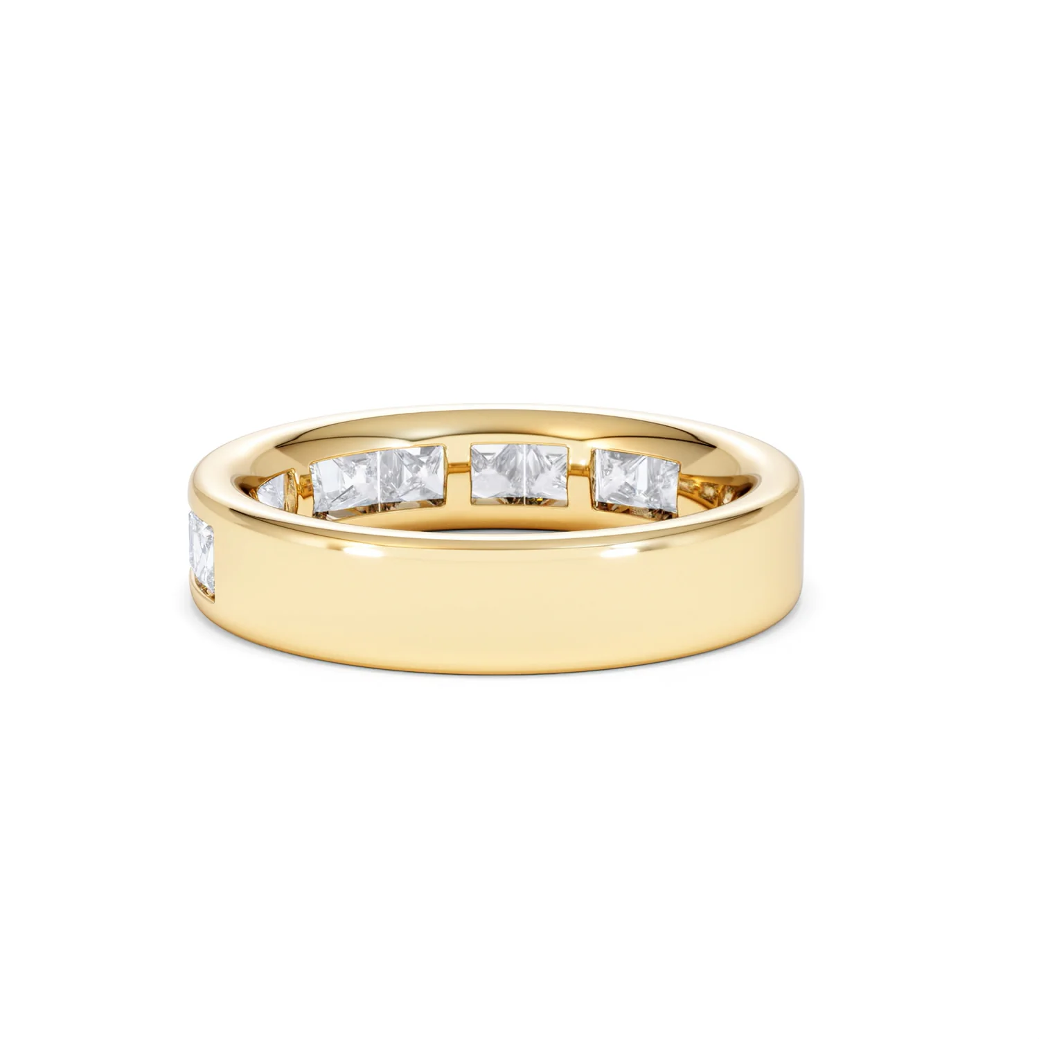 Eterna Lab Diamond Princess Cut Half Eternity Ring 1.50ct F/VS in 9K Gold - Image 57