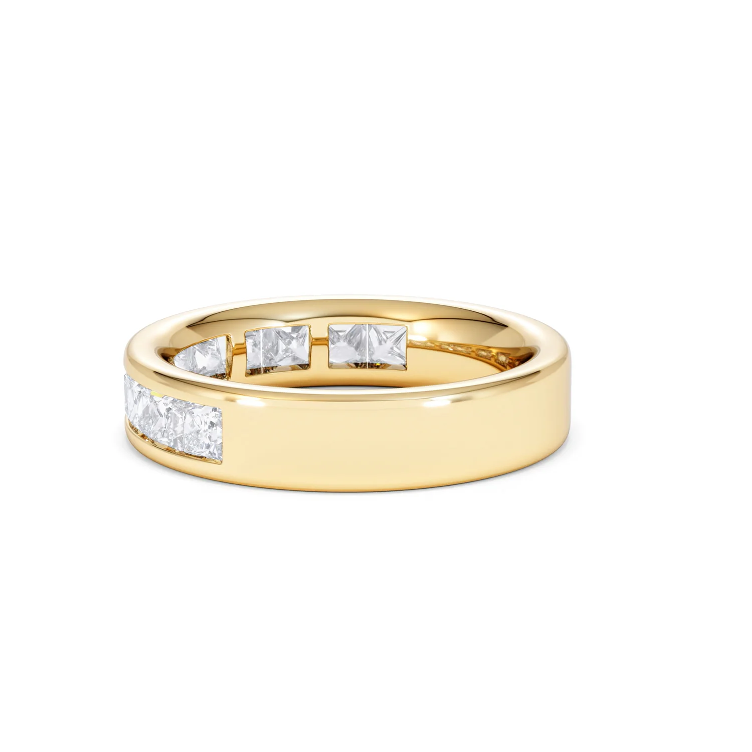 Eterna Lab Diamond Princess Cut Half Eternity Ring 1.50ct F/VS in 9K Gold - Image 64