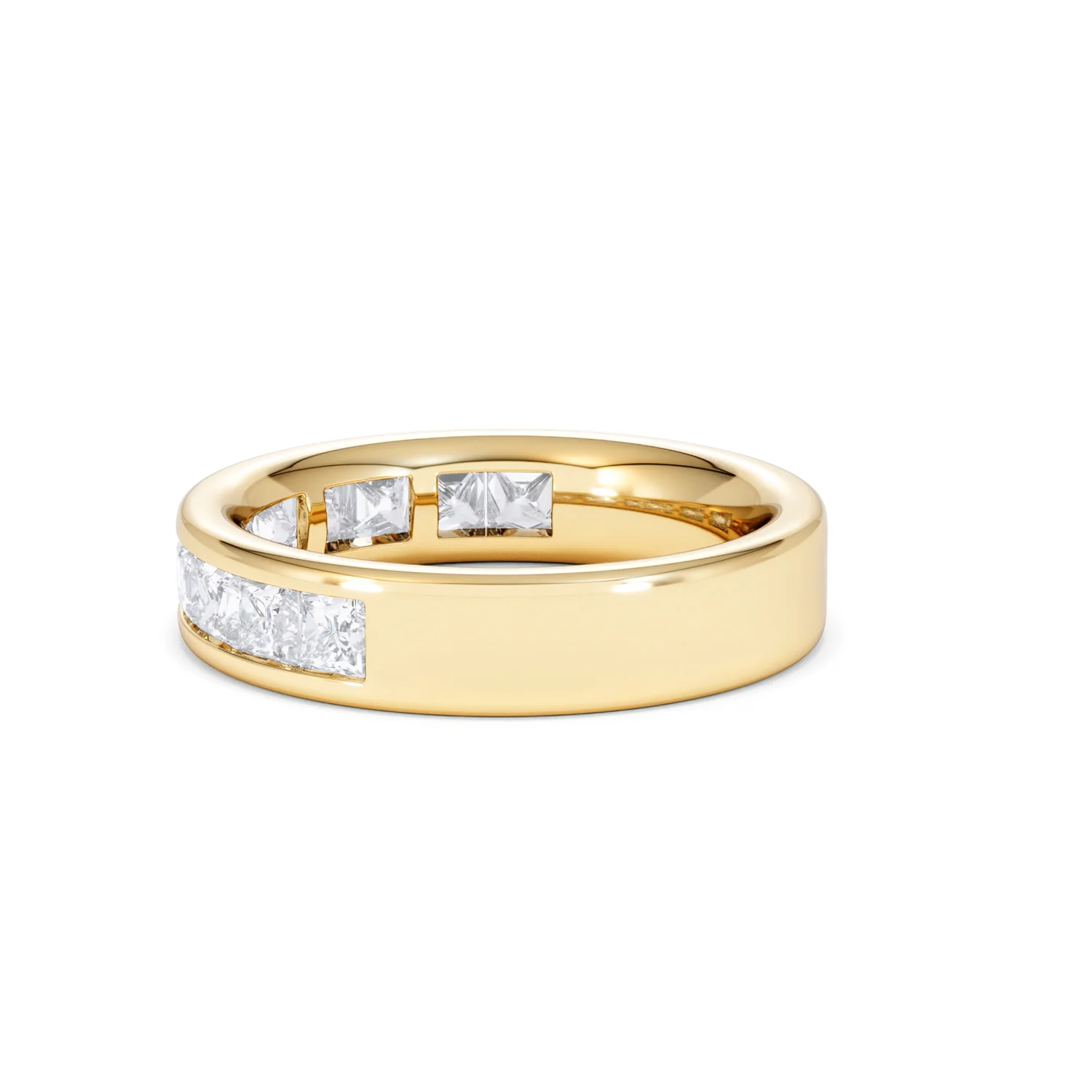 Eterna Lab Diamond Princess Cut Half Eternity Ring 1.50ct F/VS in 9K Gold - Image 66