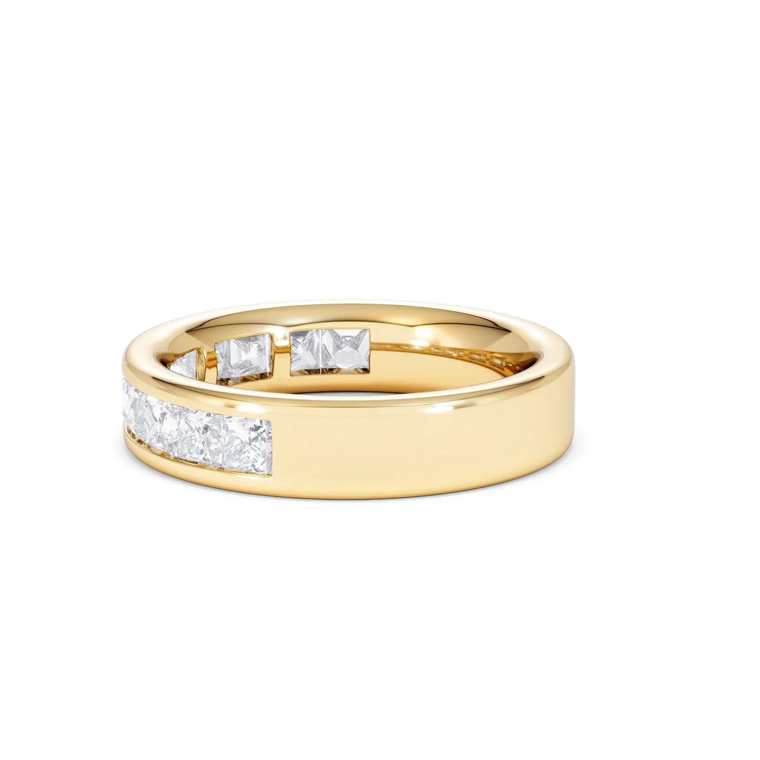 Eterna Lab Diamond Princess Cut Half Eternity Ring 1.50ct F/VS in 9K Gold - Image 67