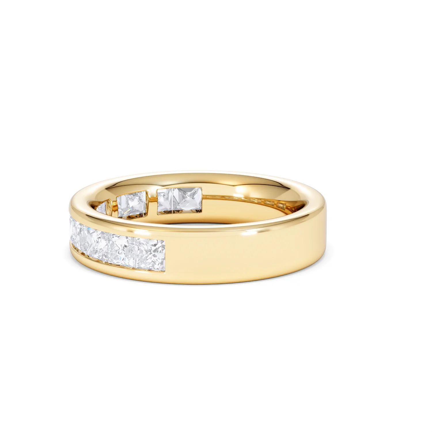 Eterna Lab Diamond Princess Cut Half Eternity Ring 1.50ct F/VS in 9K Gold - Image 68