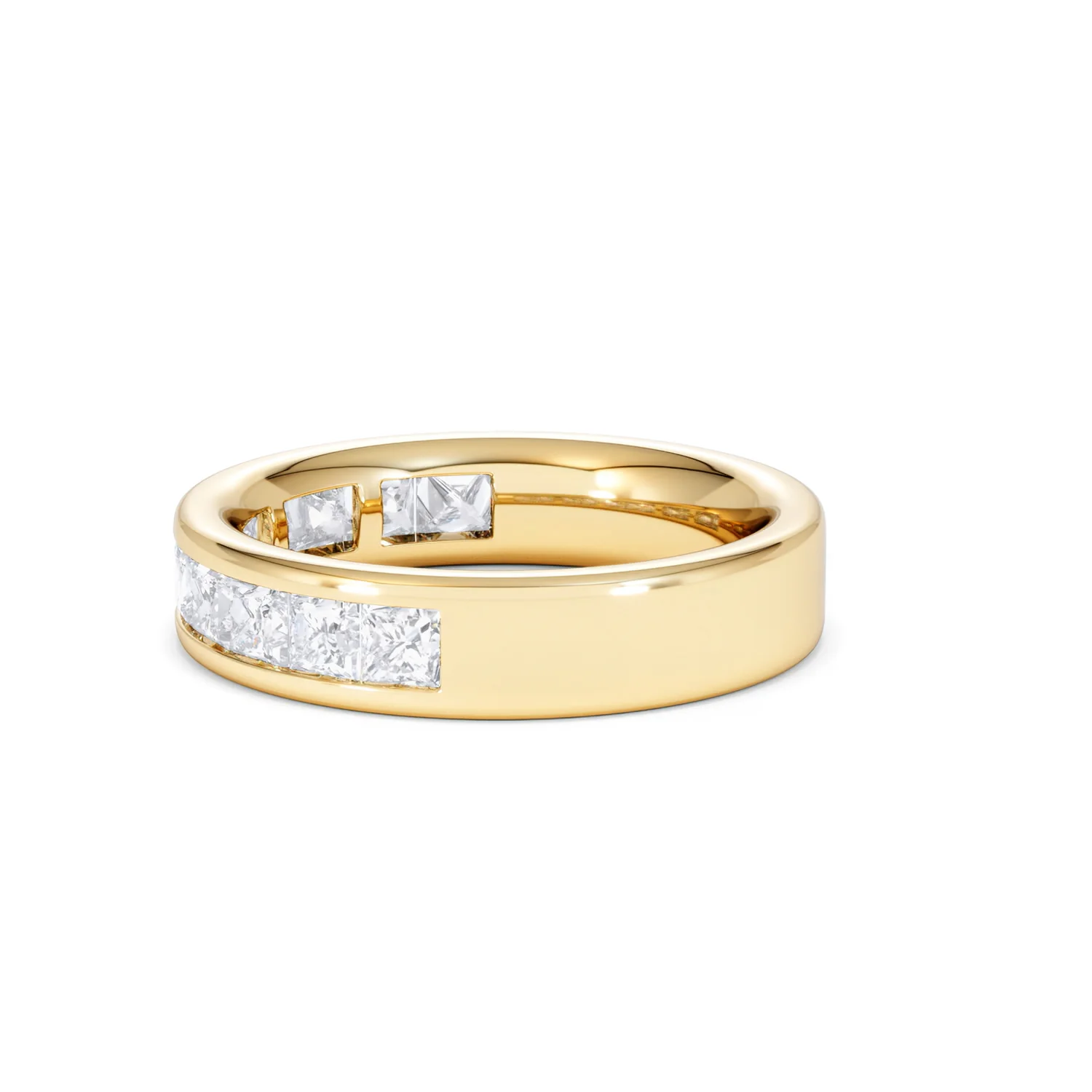 Eterna Lab Diamond Princess Cut Half Eternity Ring 1.50ct F/VS in 9K Gold - Image 69