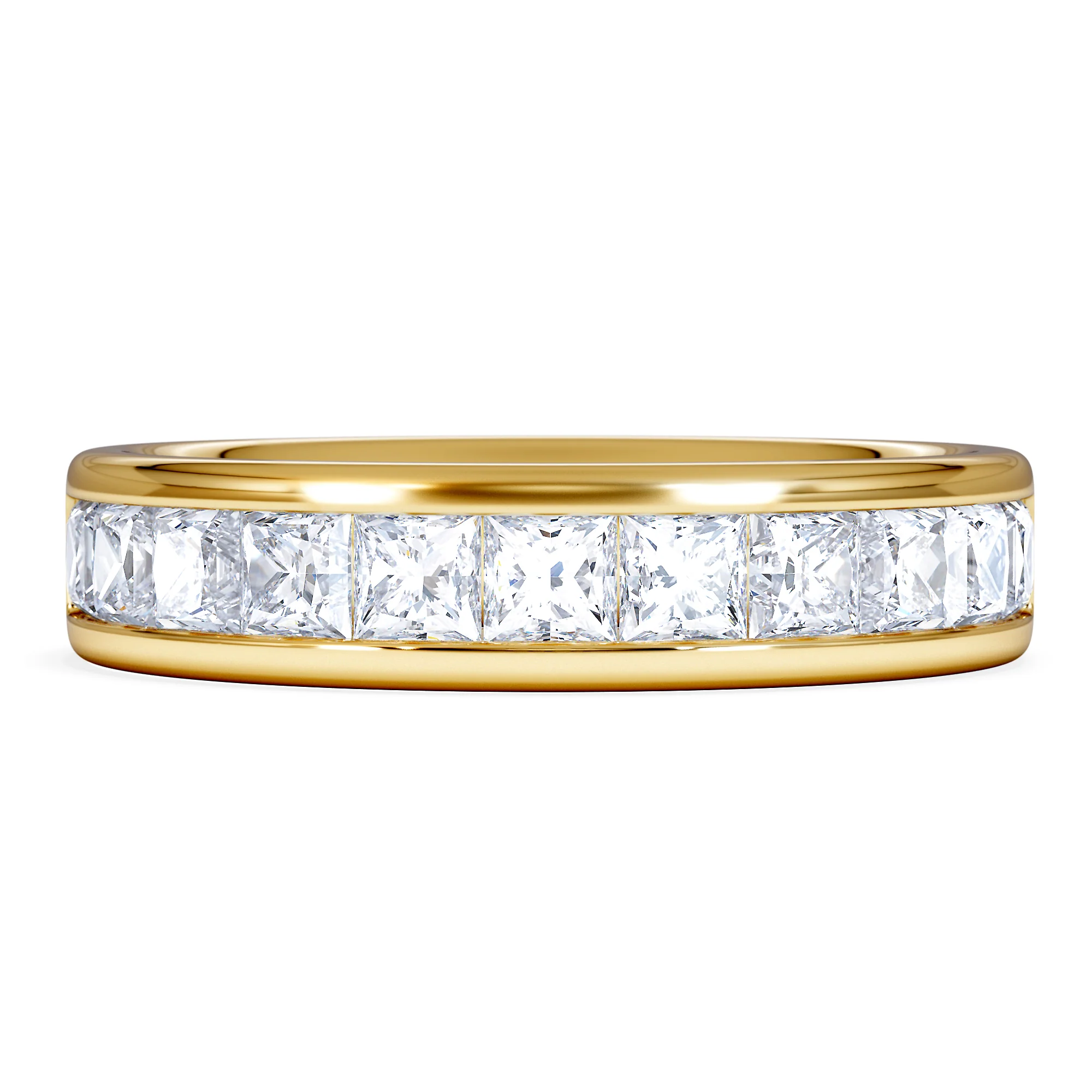 Eterna Lab Diamond Princess Cut Half Eternity Ring 1.50ct F/VS in 9K Gold - Image 7