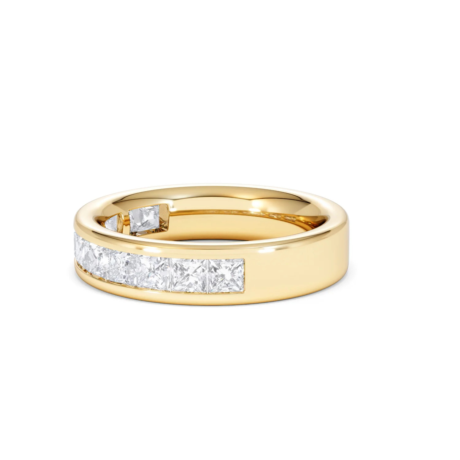 Eterna Lab Diamond Princess Cut Half Eternity Ring 1.50ct F/VS in 9K Gold - Image 74