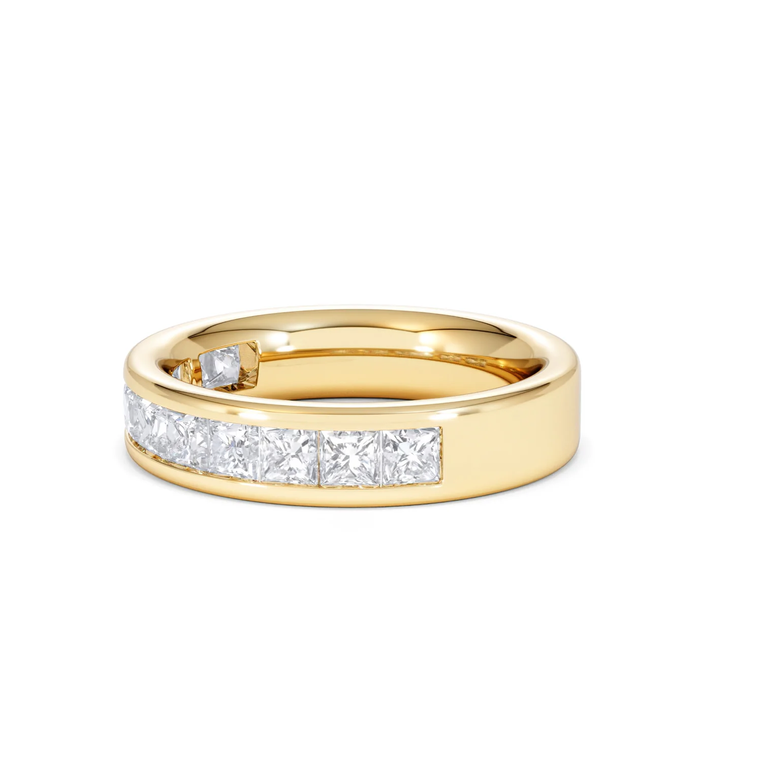 Eterna Lab Diamond Princess Cut Half Eternity Ring 1.50ct F/VS in 9K Gold - Image 76