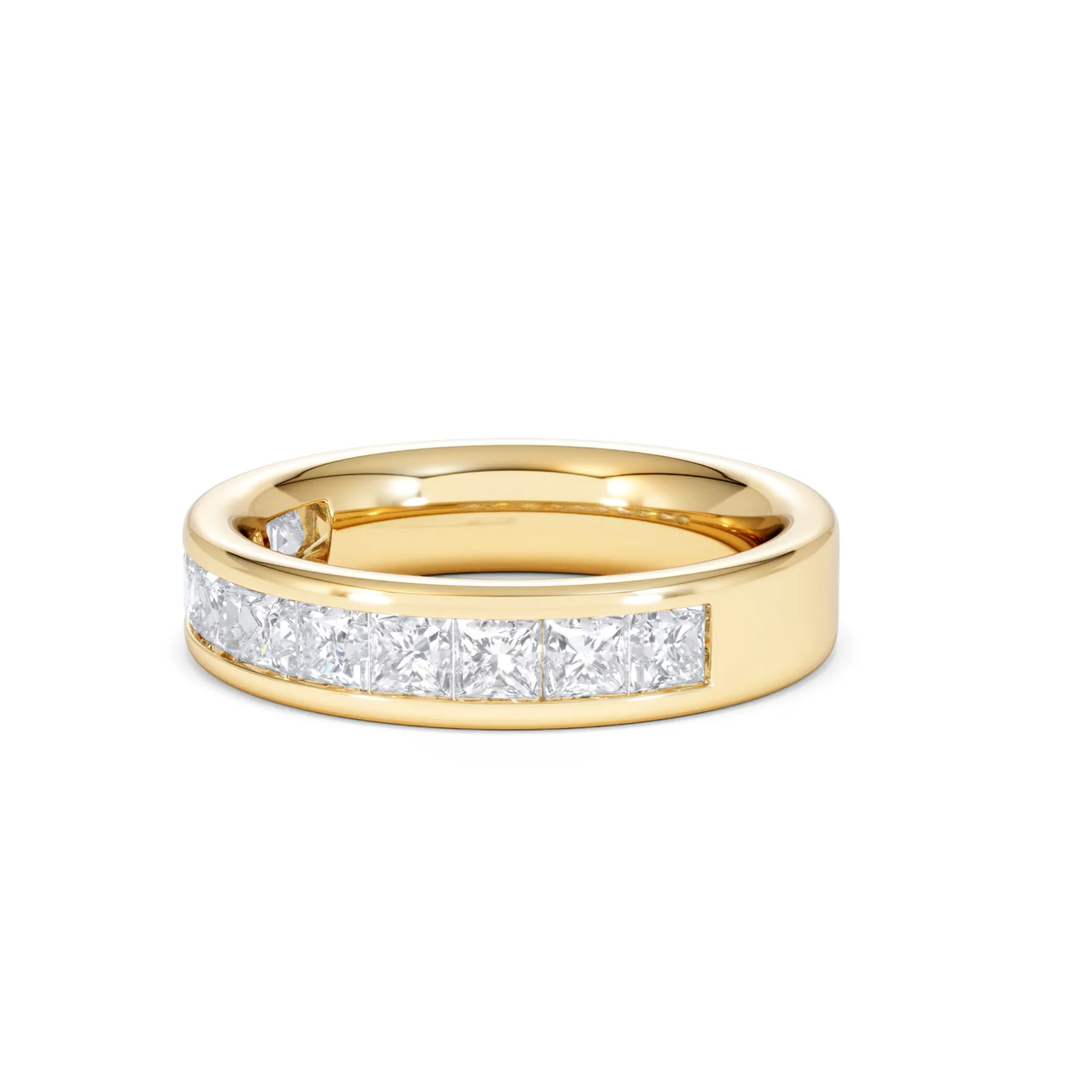Eterna Lab Diamond Princess Cut Half Eternity Ring 1.50ct F/VS in 9K Gold - Image 79