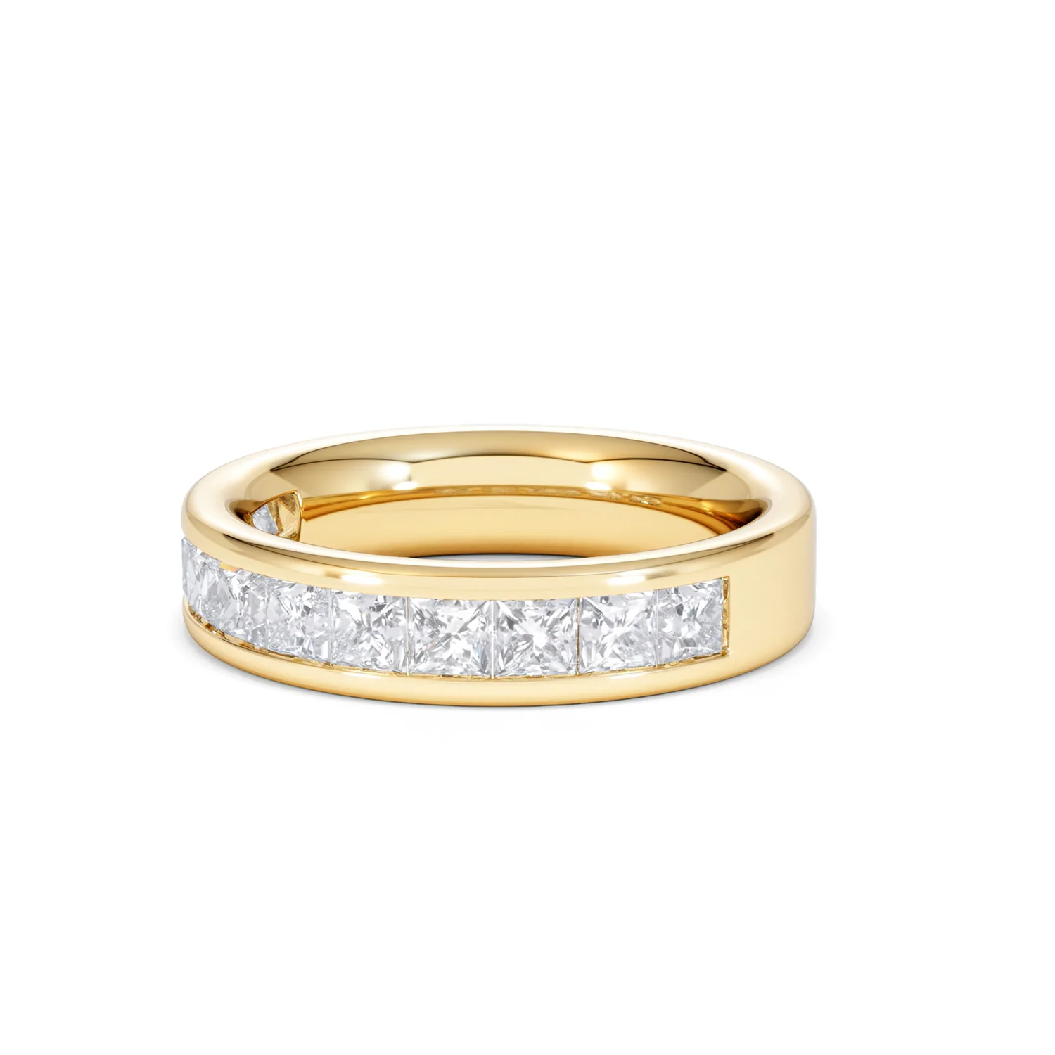 Eterna Lab Diamond Princess Cut Half Eternity Ring 1.50ct F/VS in 9K Gold - Image 81