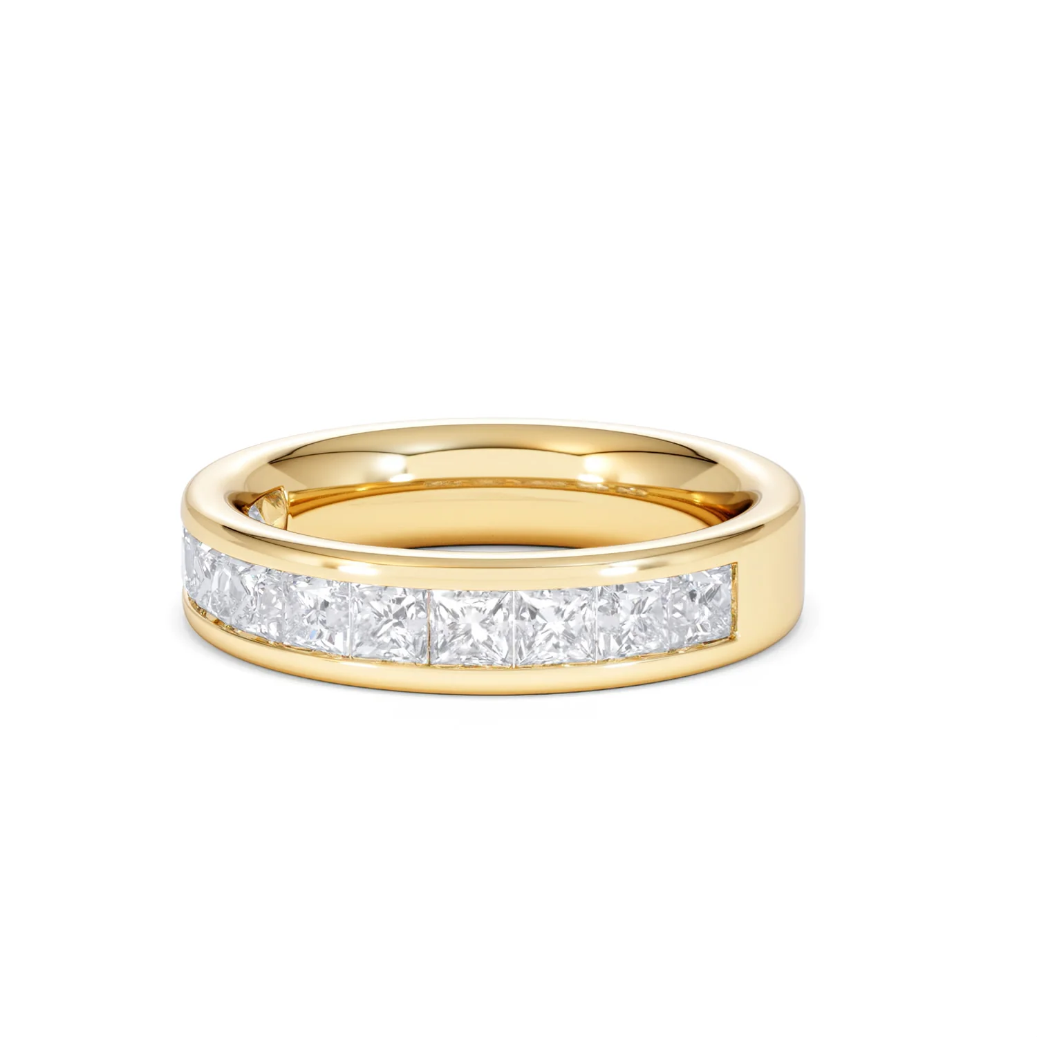 Eterna Lab Diamond Princess Cut Half Eternity Ring 1.50ct F/VS in 9K Gold - Image 82