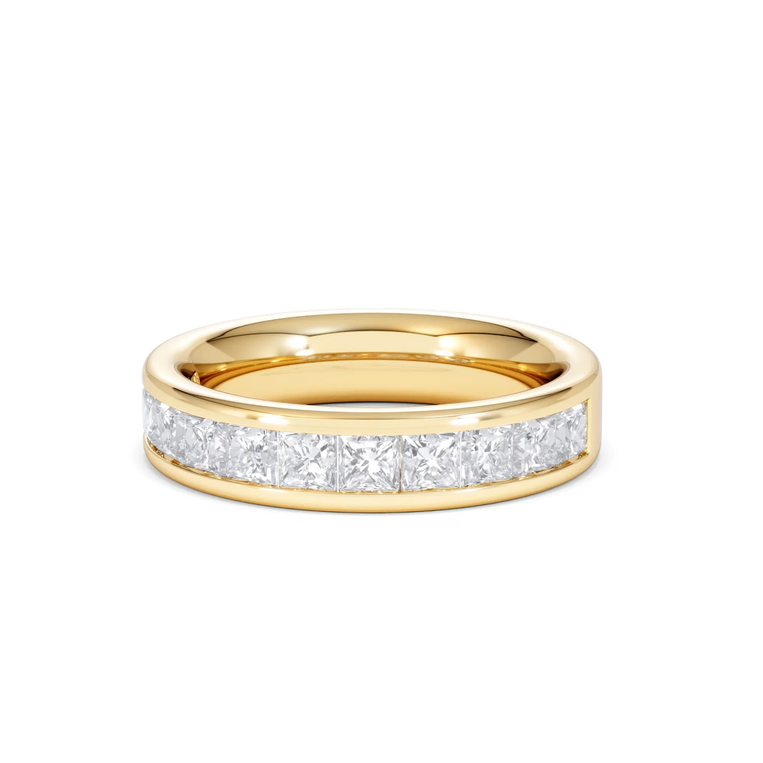 Eterna Lab Diamond Princess Cut Half Eternity Ring 1.50ct F/VS in 9K Gold - Image 86