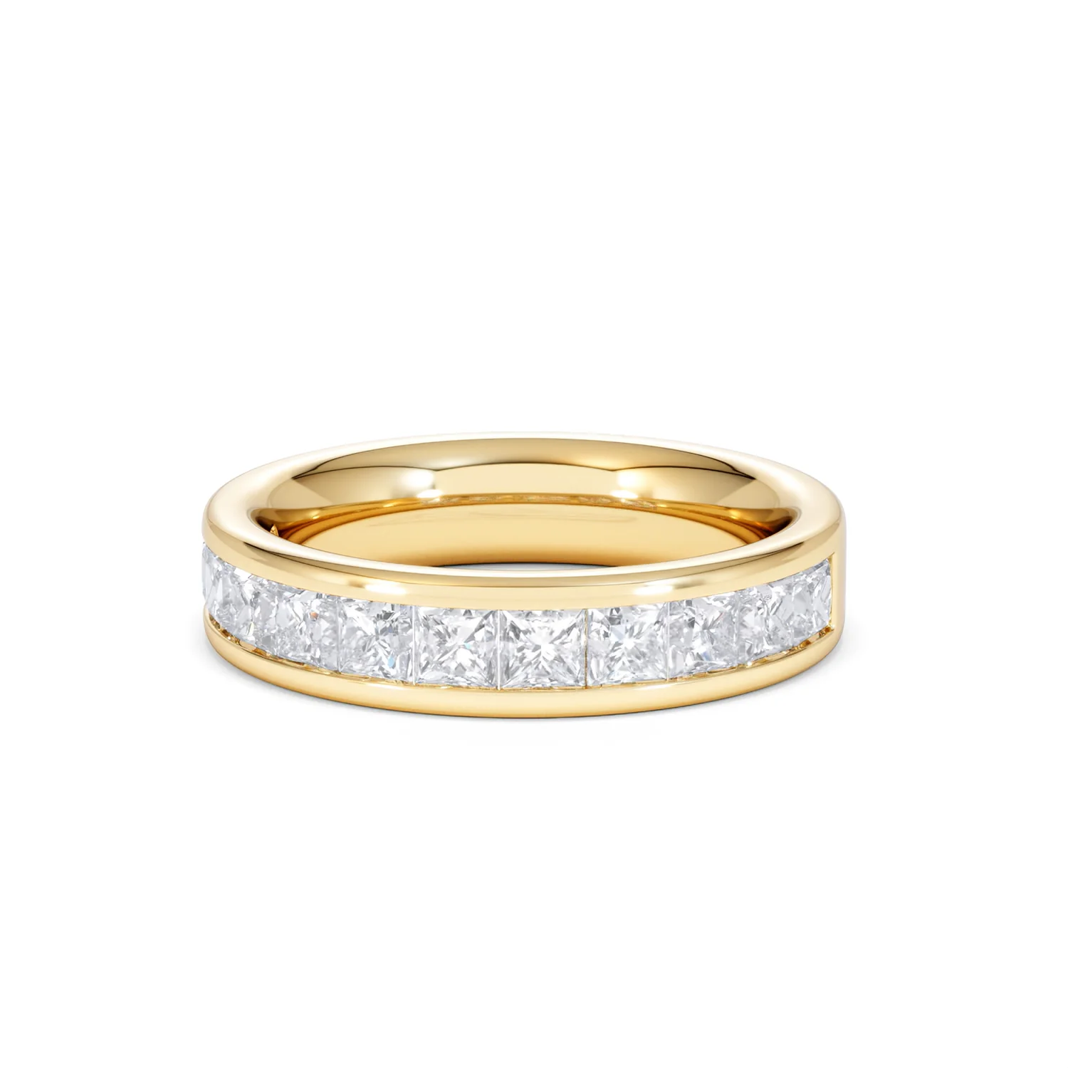 Eterna Lab Diamond Princess Cut Half Eternity Ring 1.50ct F/VS in 9K Gold - Image 87