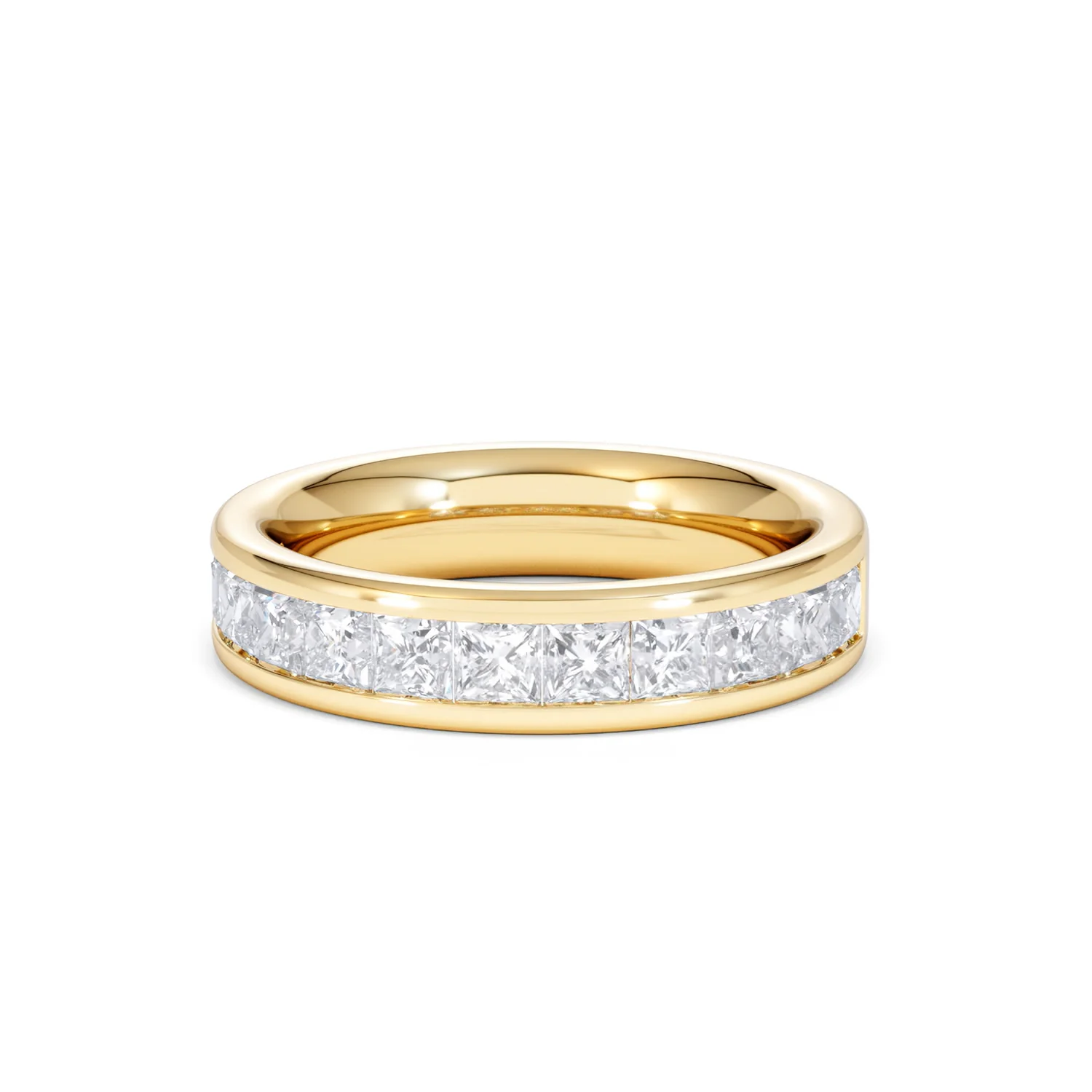 Eterna Lab Diamond Princess Cut Half Eternity Ring 1.50ct F/VS in 9K Gold - Image 88