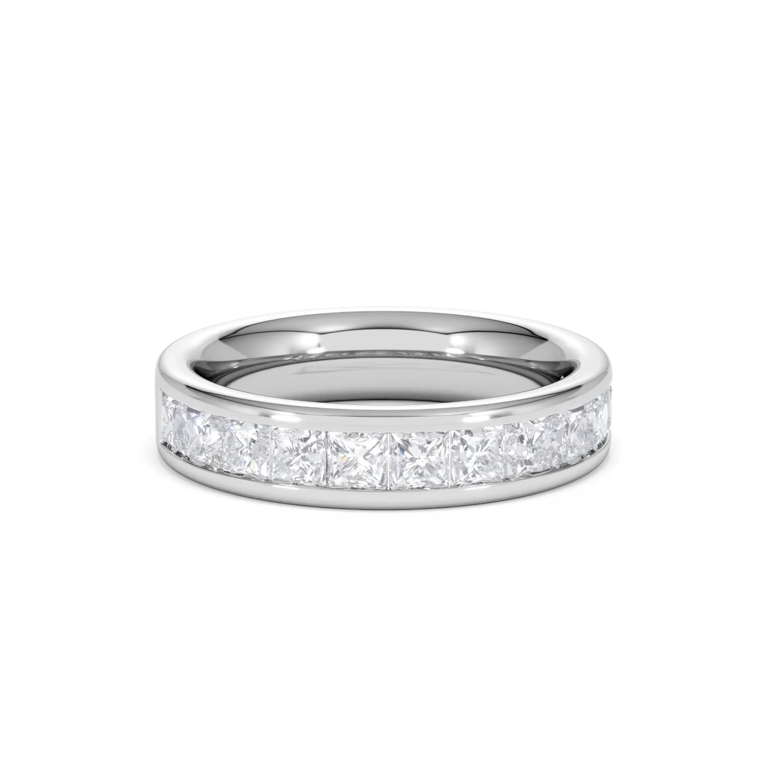 Eterna Lab Diamond Princess Cut Half Eternity Ring 1.50ct F/VS in 9K White Gold - Image 12