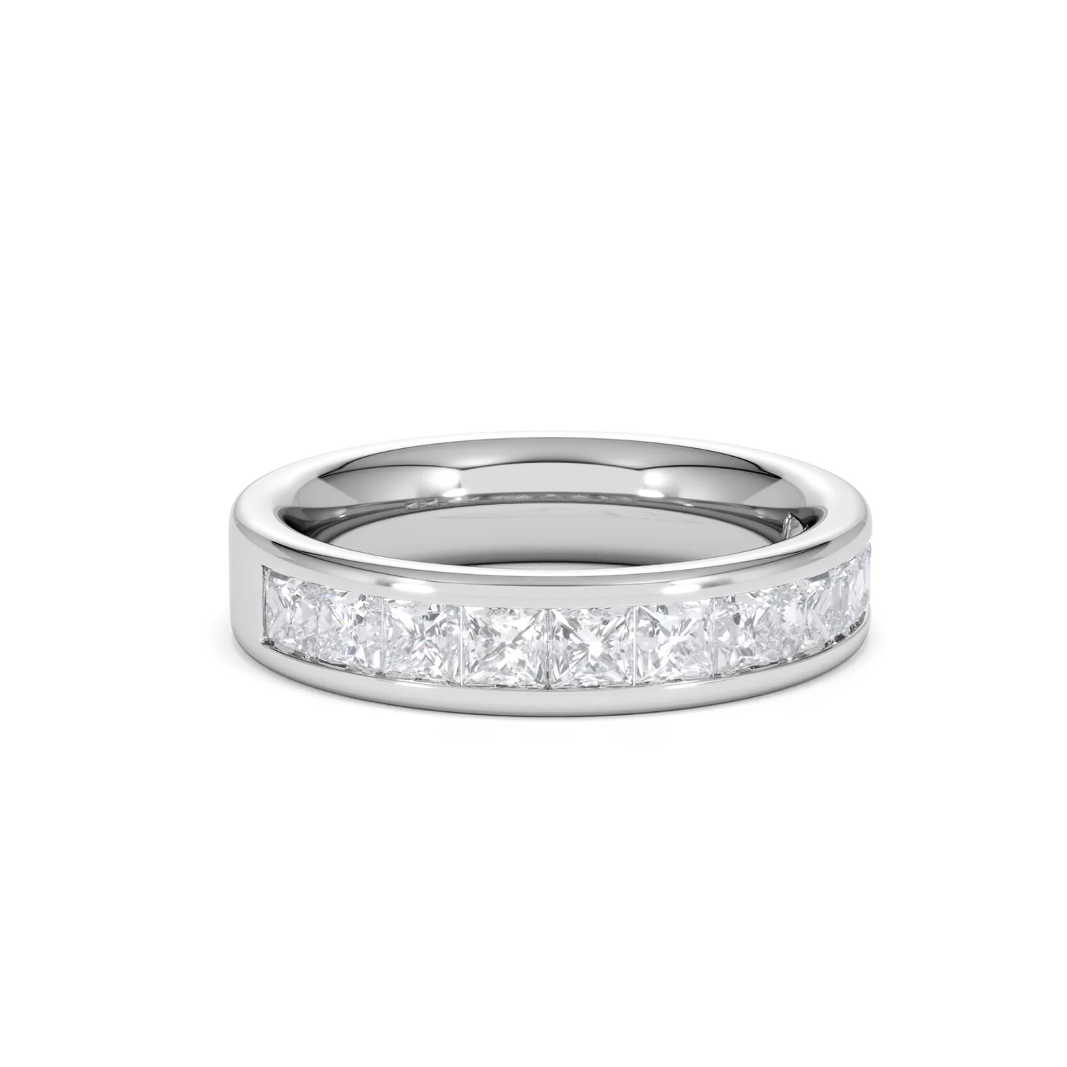 Eterna Lab Diamond Princess Cut Half Eternity Ring 1.50ct F/VS in 9K White Gold - Image 15