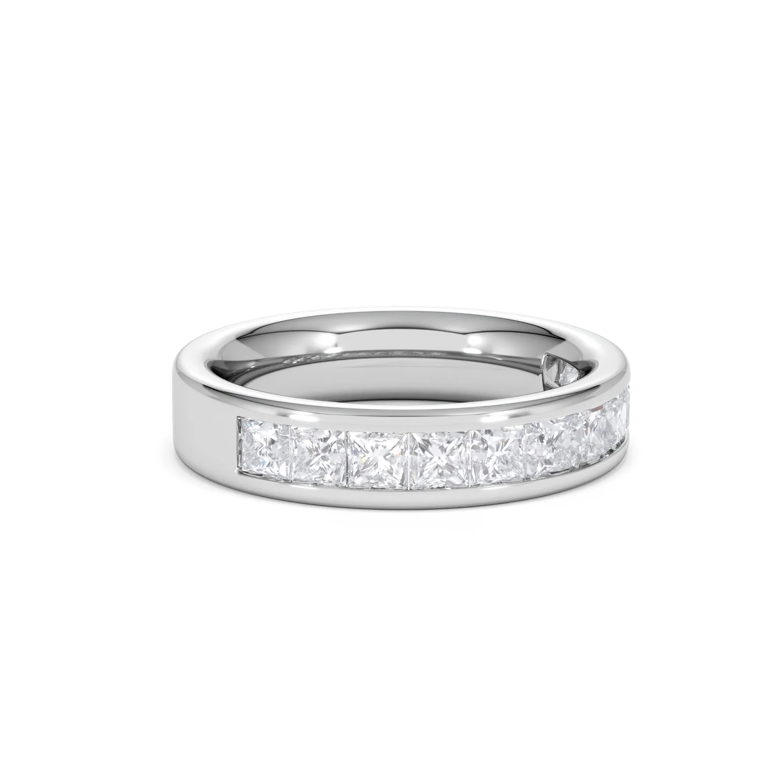 Eterna Lab Diamond Princess Cut Half Eternity Ring 1.50ct F/VS in 9K White Gold - Image 19