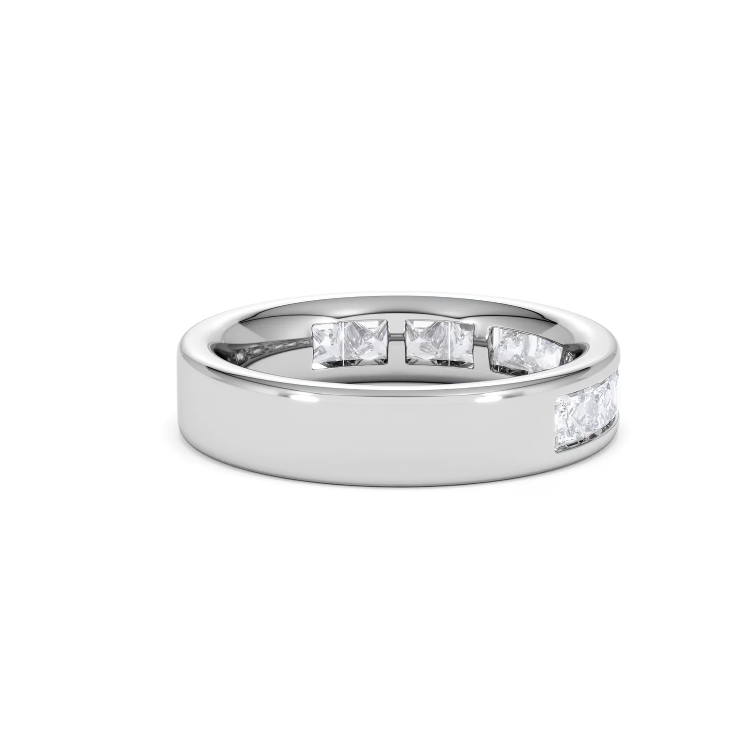 Eterna Lab Diamond Princess Cut Half Eternity Ring 1.50ct F/VS in 9K White Gold - Image 38