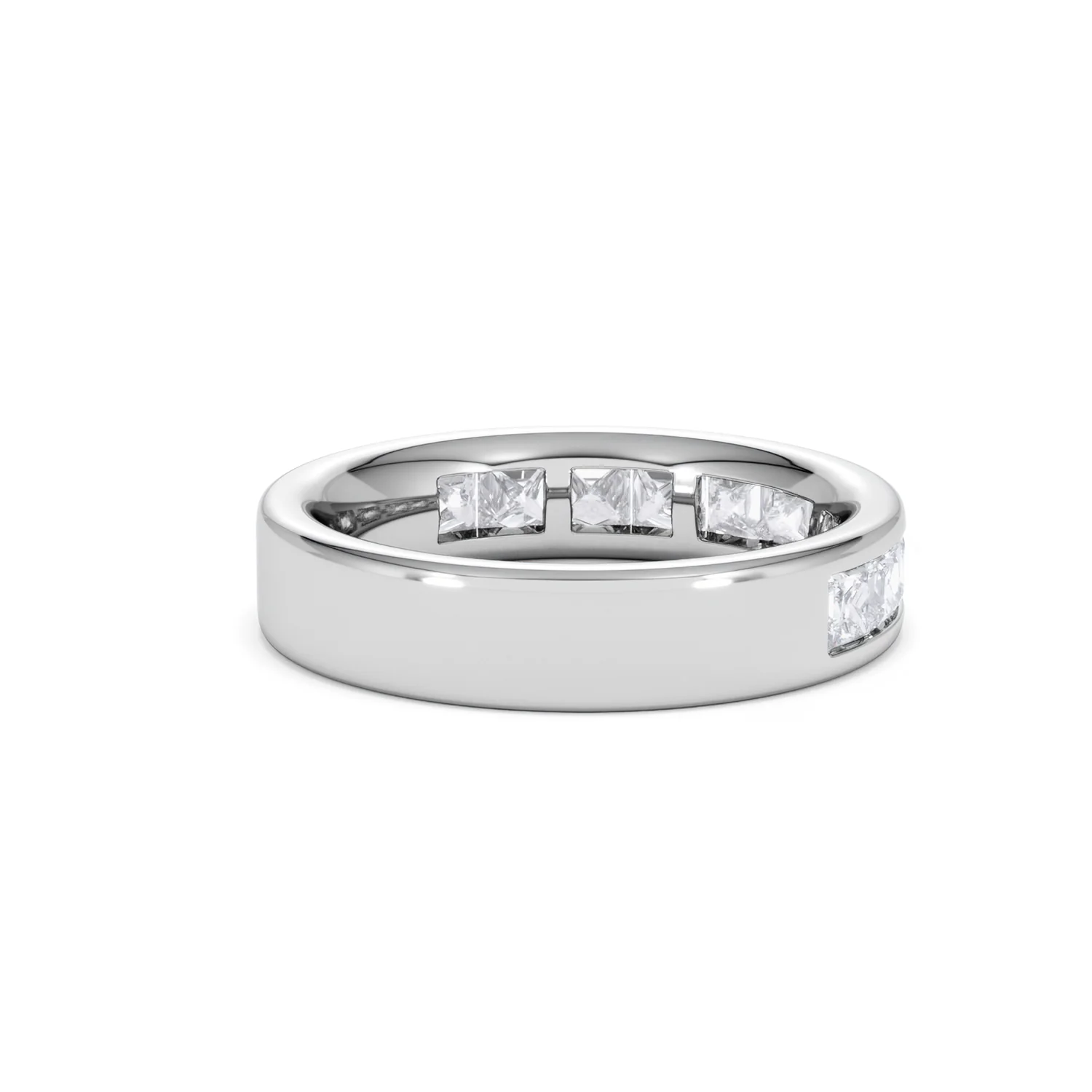 Eterna Lab Diamond Princess Cut Half Eternity Ring 1.50ct F/VS in 9K White Gold - Image 39