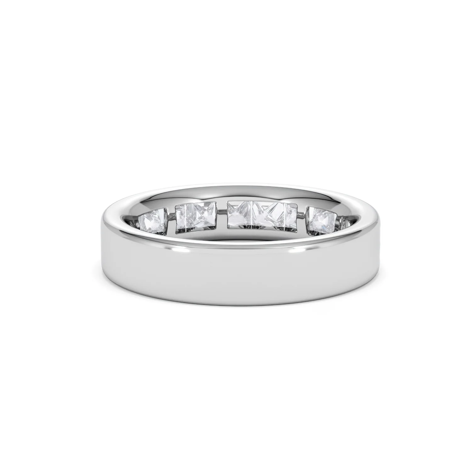 Eterna Lab Diamond Princess Cut Half Eternity Ring 1.50ct F/VS in 9K White Gold - Image 47