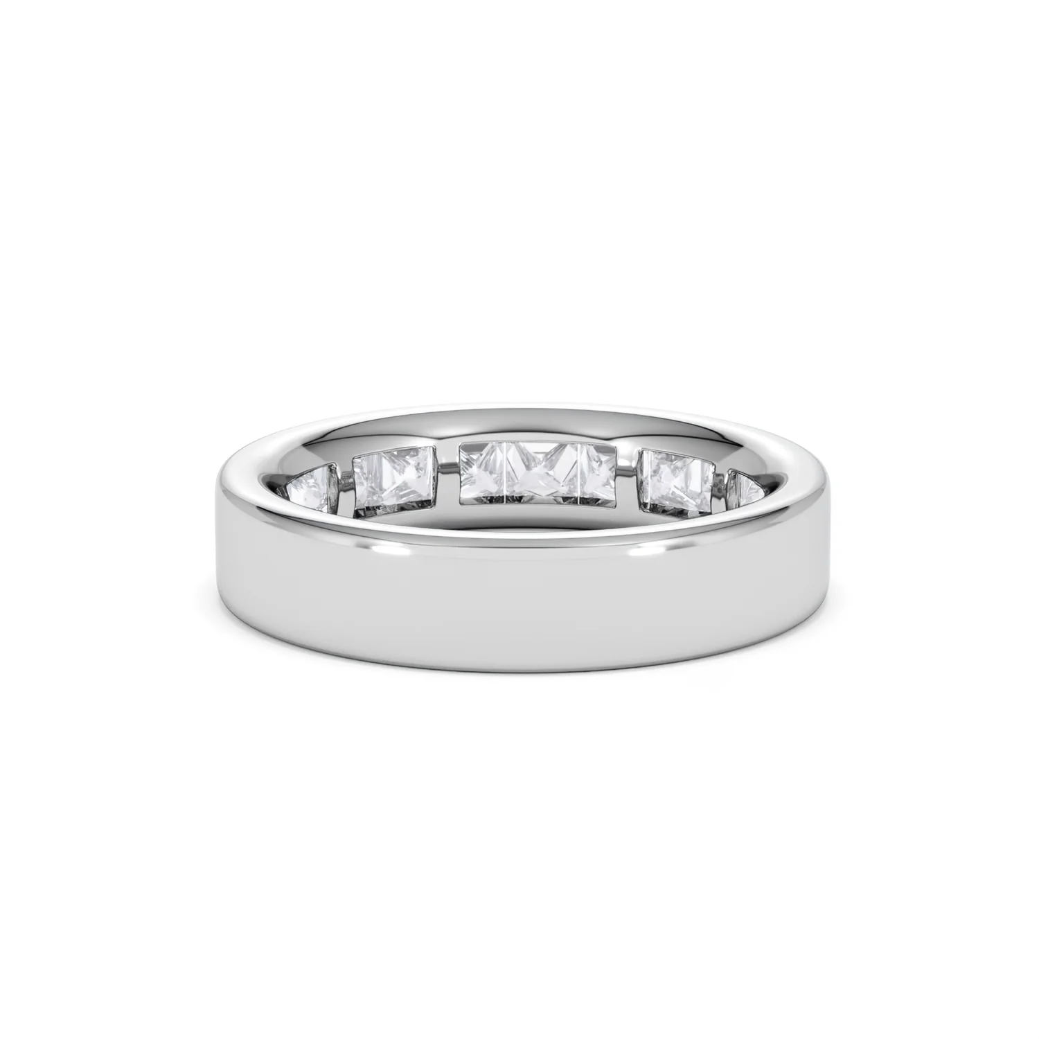 Eterna Lab Diamond Princess Cut Half Eternity Ring 1.50ct F/VS in 9K White Gold - Image 49