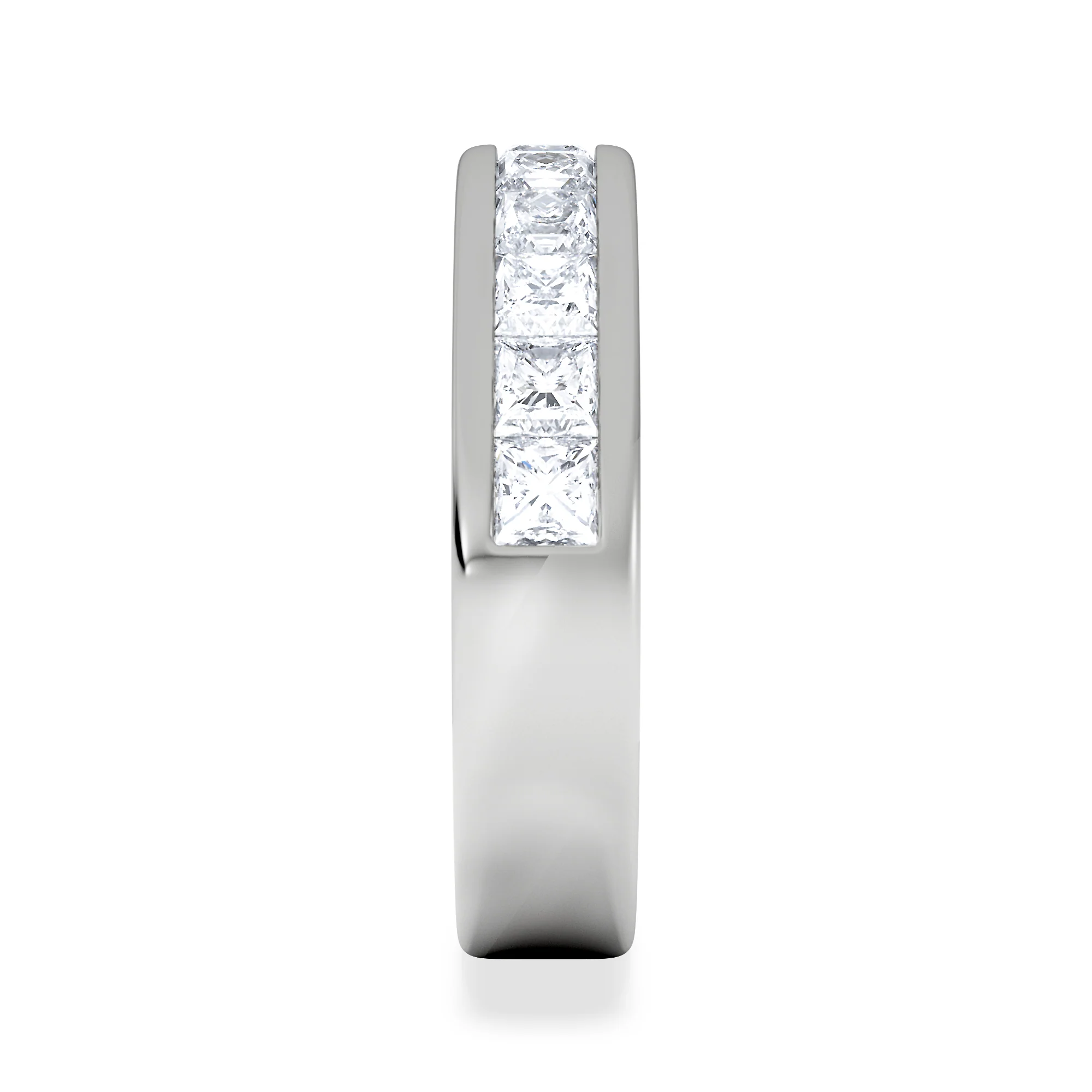 Eterna Lab Diamond Princess Cut Half Eternity Ring 1.50ct F/VS in 9K White Gold - Image 5