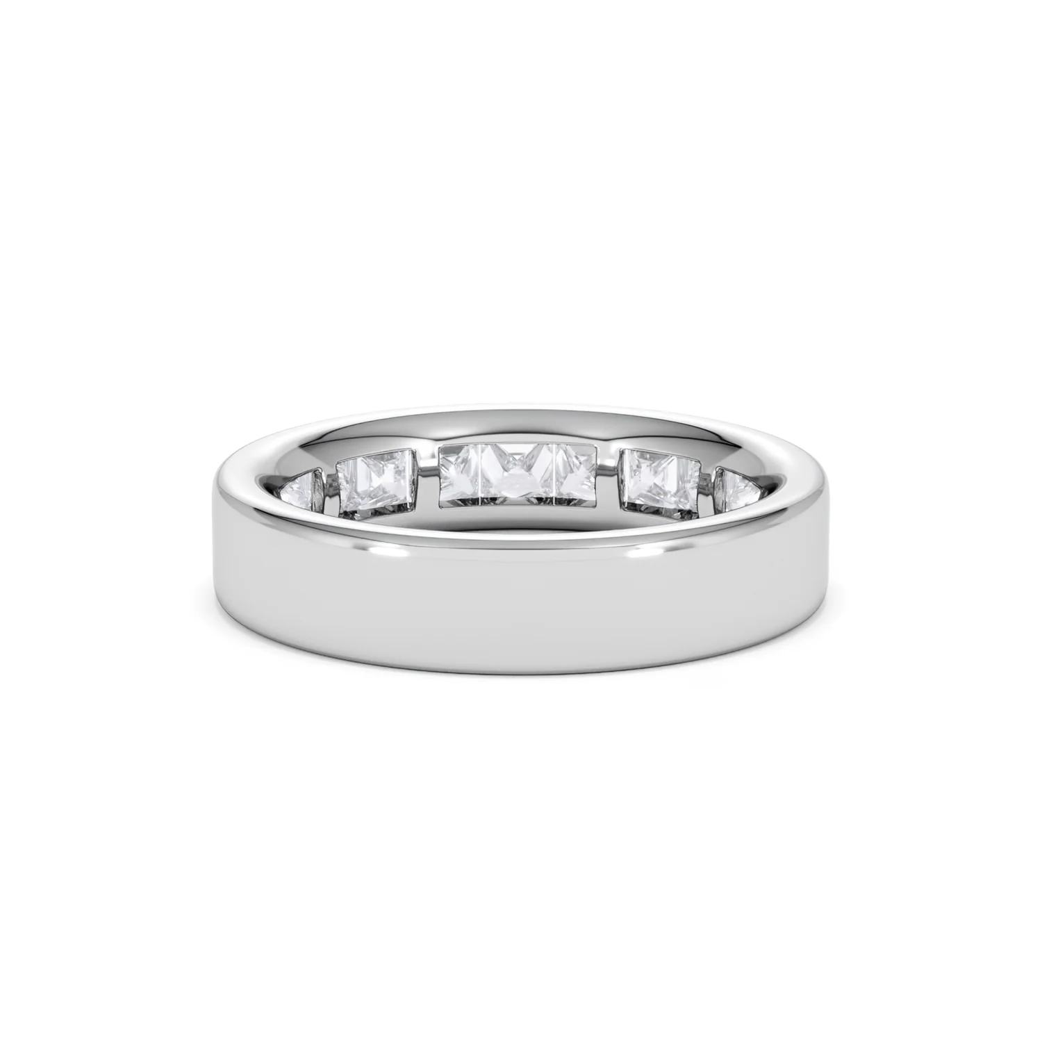 Eterna Lab Diamond Princess Cut Half Eternity Ring 1.50ct F/VS in 9K White Gold - Image 50