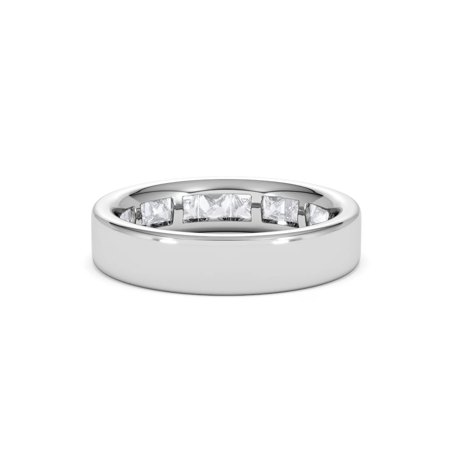 Eterna Lab Diamond Princess Cut Half Eternity Ring 1.50ct F/VS in 9K White Gold - Image 51