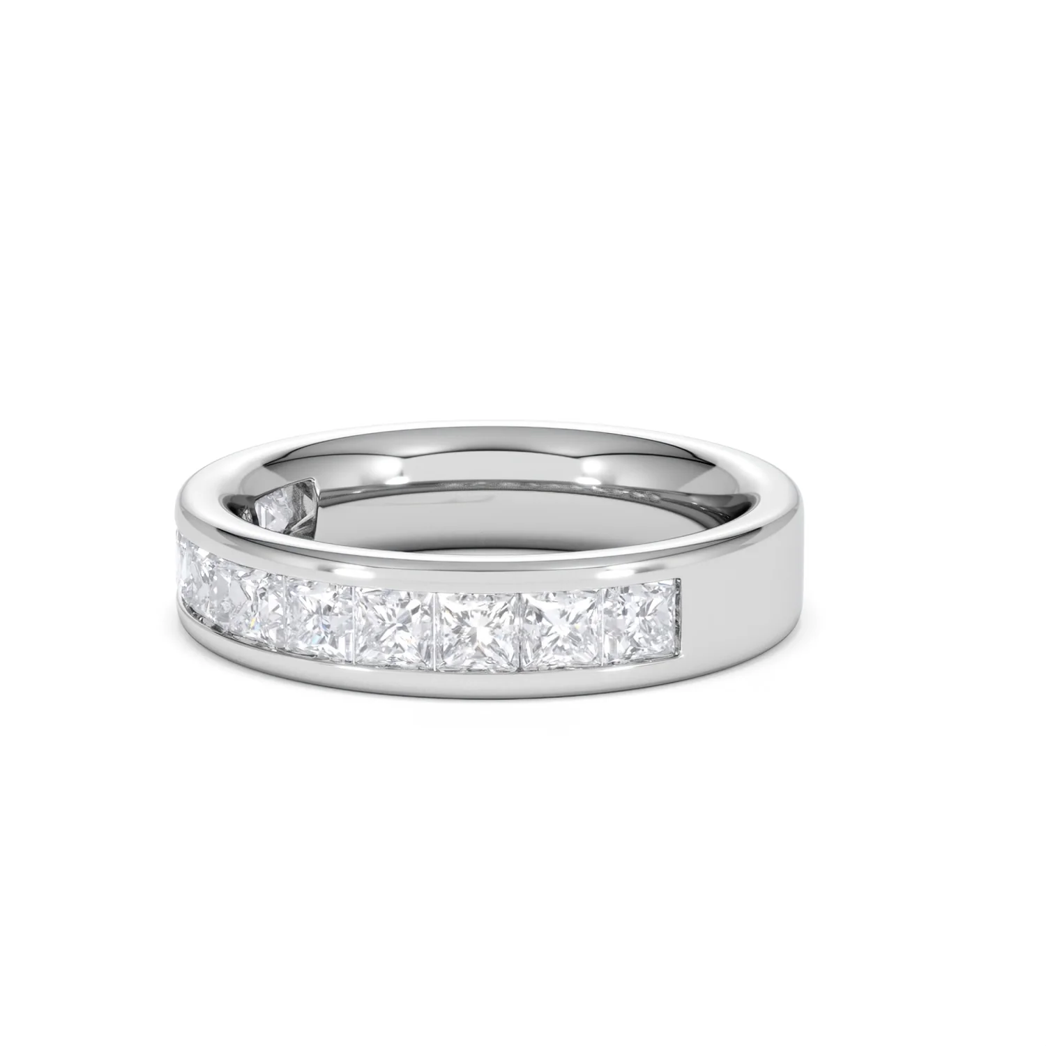 Eterna Lab Diamond Princess Cut Half Eternity Ring 1.50ct F/VS in 9K White Gold - Image 79