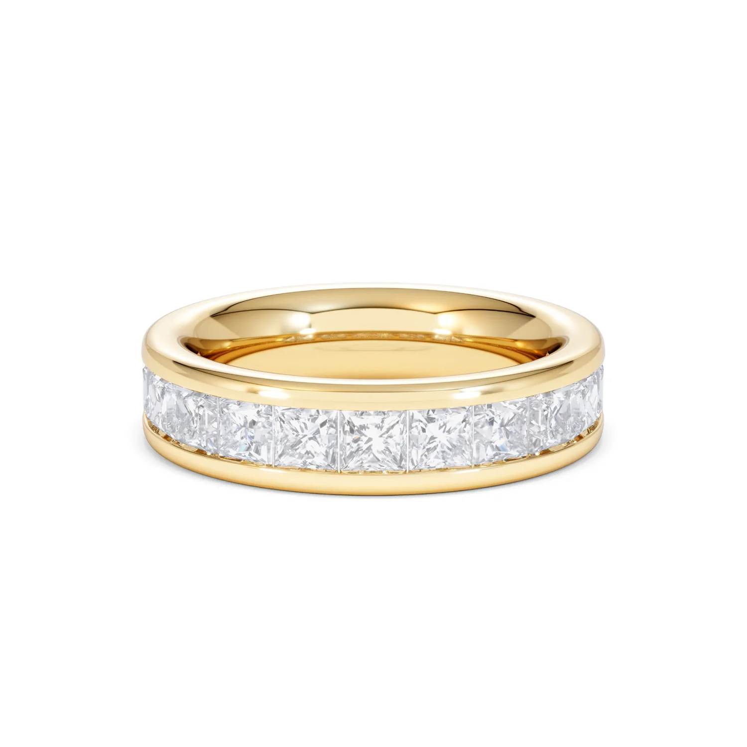 Eterna Lab Diamond Princess Cut Half Eternity Ring 2.00ct F/VS in 9K Gold - Image 10