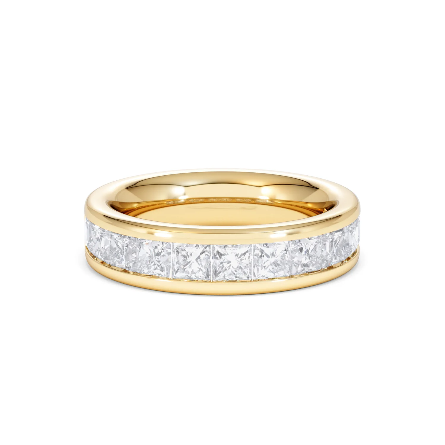 Eterna Lab Diamond Princess Cut Half Eternity Ring 2.00ct F/VS in 9K Gold - Image 11