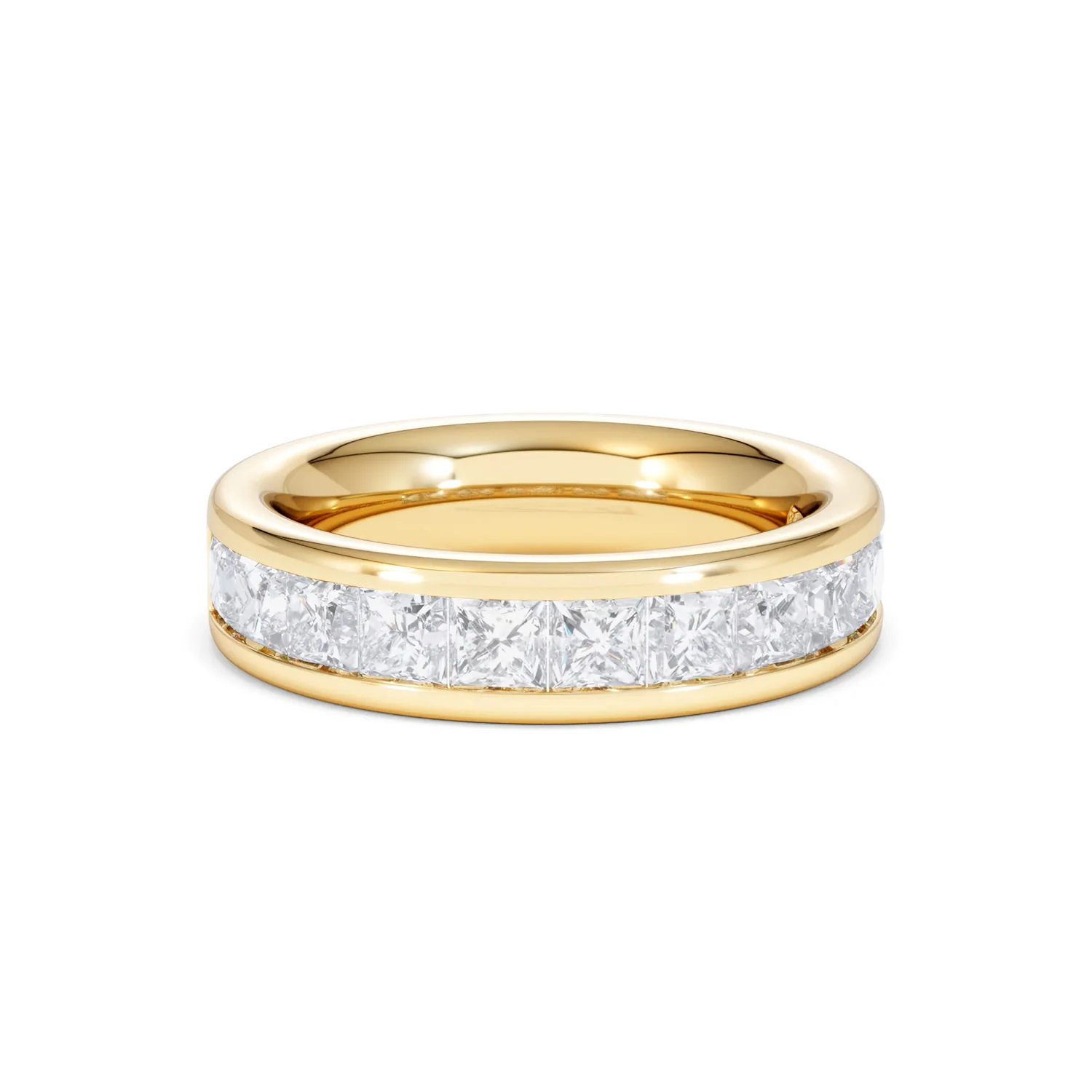 Eterna Lab Diamond Princess Cut Half Eternity Ring 2.00ct F/VS in 9K Gold - Image 12
