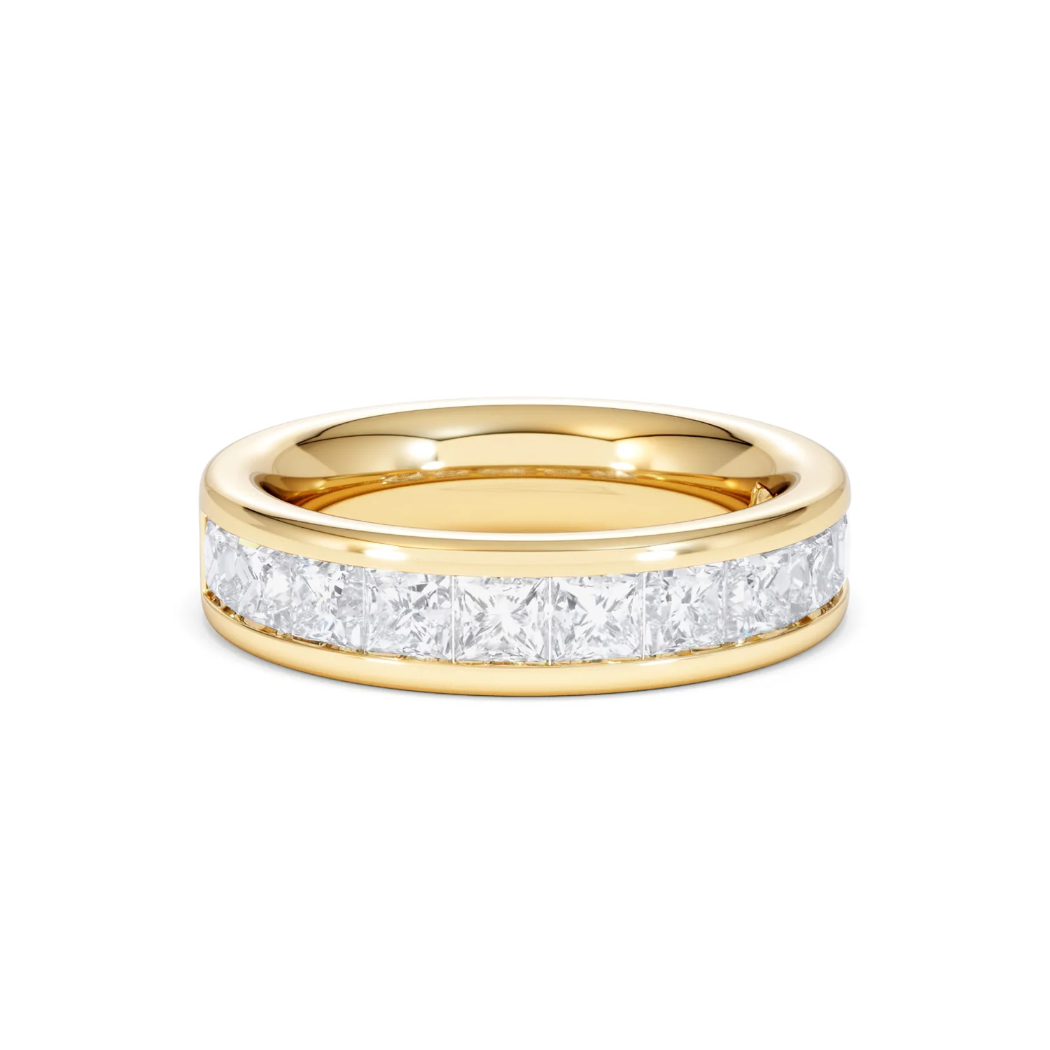 Eterna Lab Diamond Princess Cut Half Eternity Ring 2.00ct F/VS in 9K Gold - Image 13