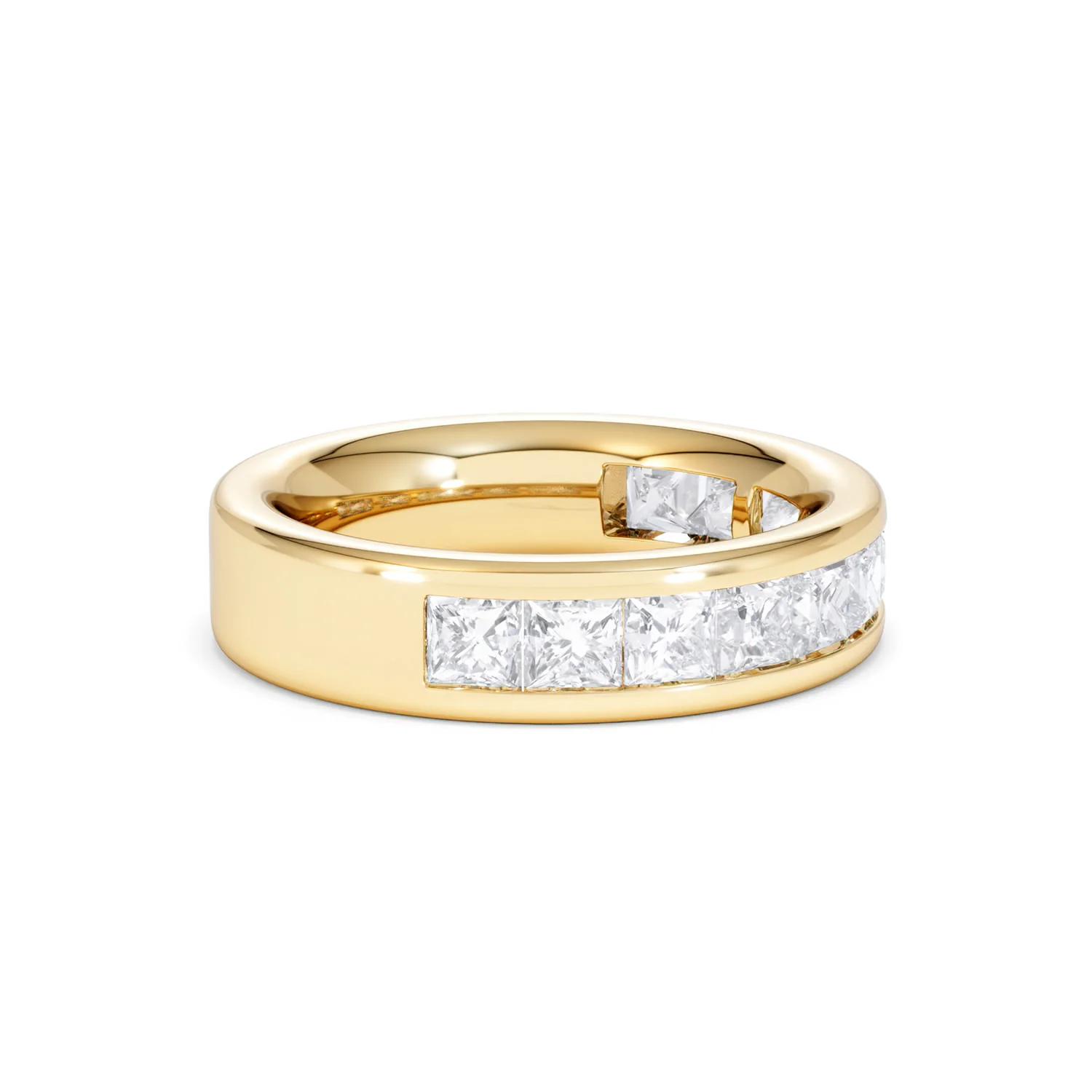 Eterna Lab Diamond Princess Cut Half Eternity Ring 2.00ct F/VS in 9K Gold - Image 26