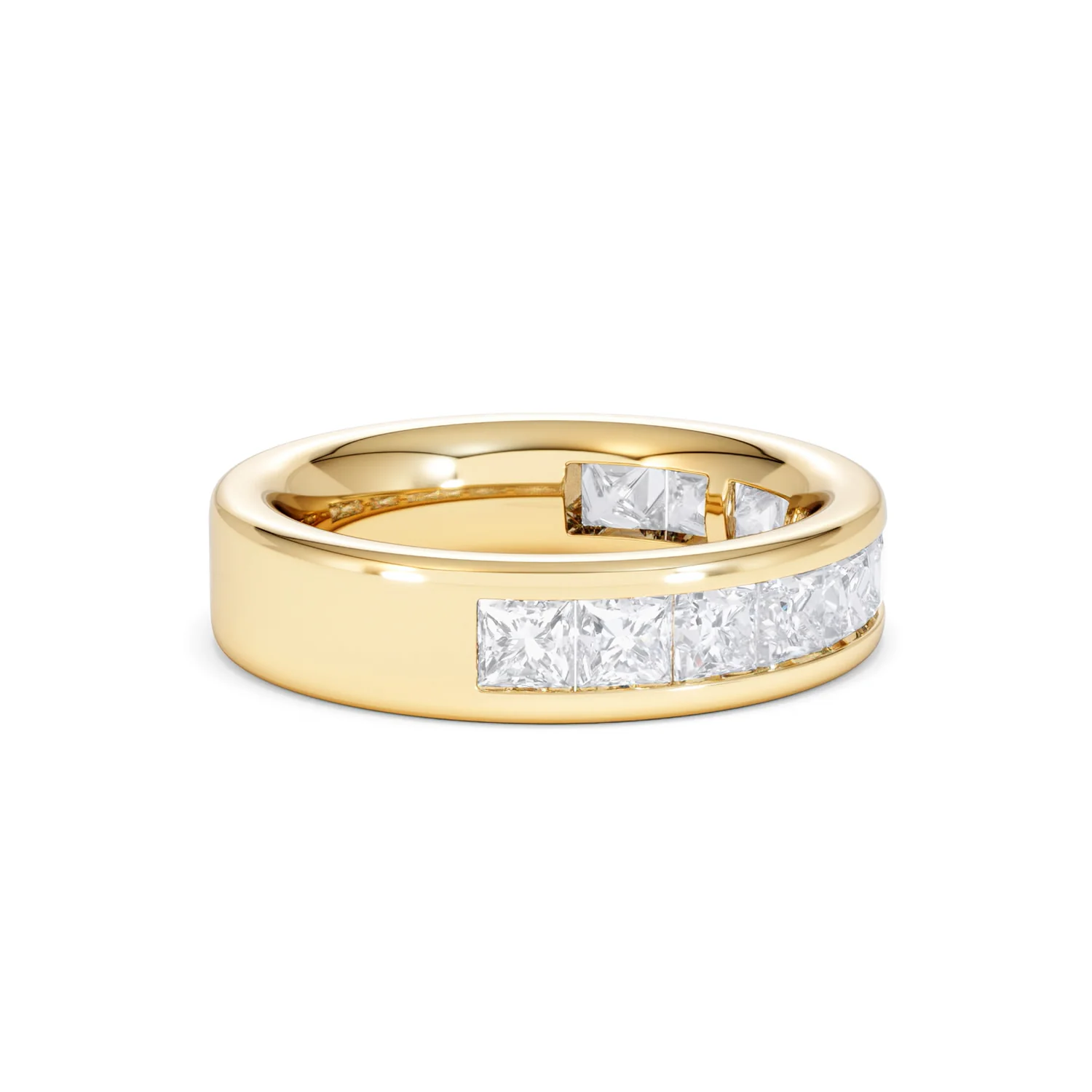 Eterna Lab Diamond Princess Cut Half Eternity Ring 2.00ct F/VS in 9K Gold - Image 28