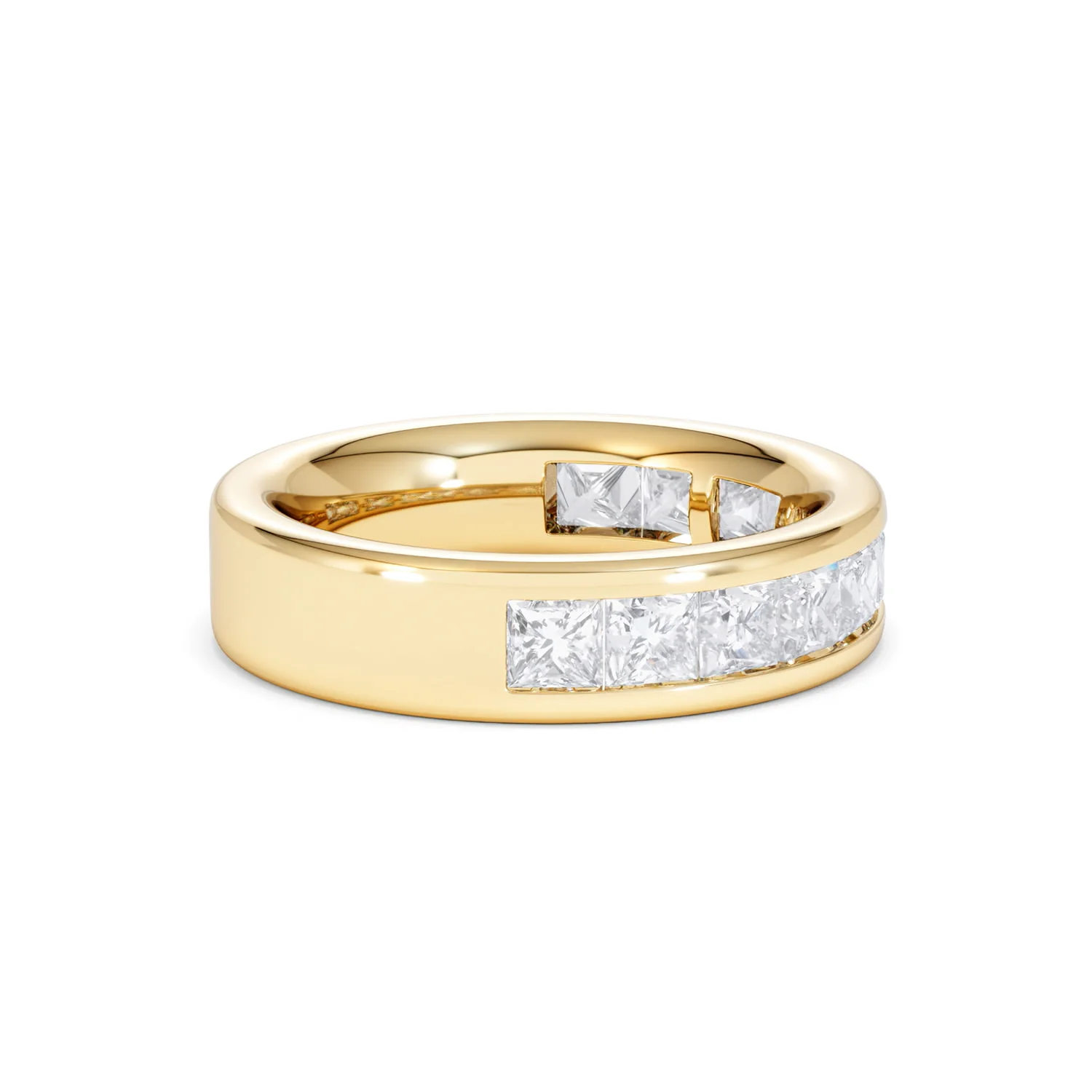 Eterna Lab Diamond Princess Cut Half Eternity Ring 2.00ct F/VS in 9K Gold - Image 29