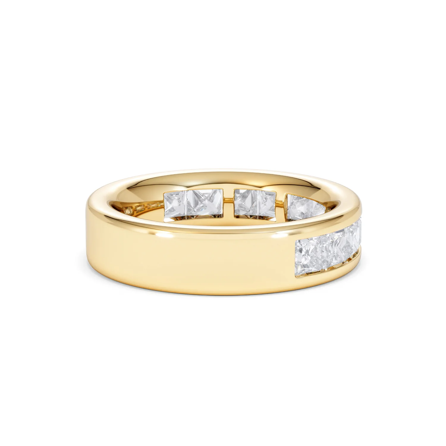 Eterna Lab Diamond Princess Cut Half Eternity Ring 2.00ct F/VS in 9K Gold - Image 37